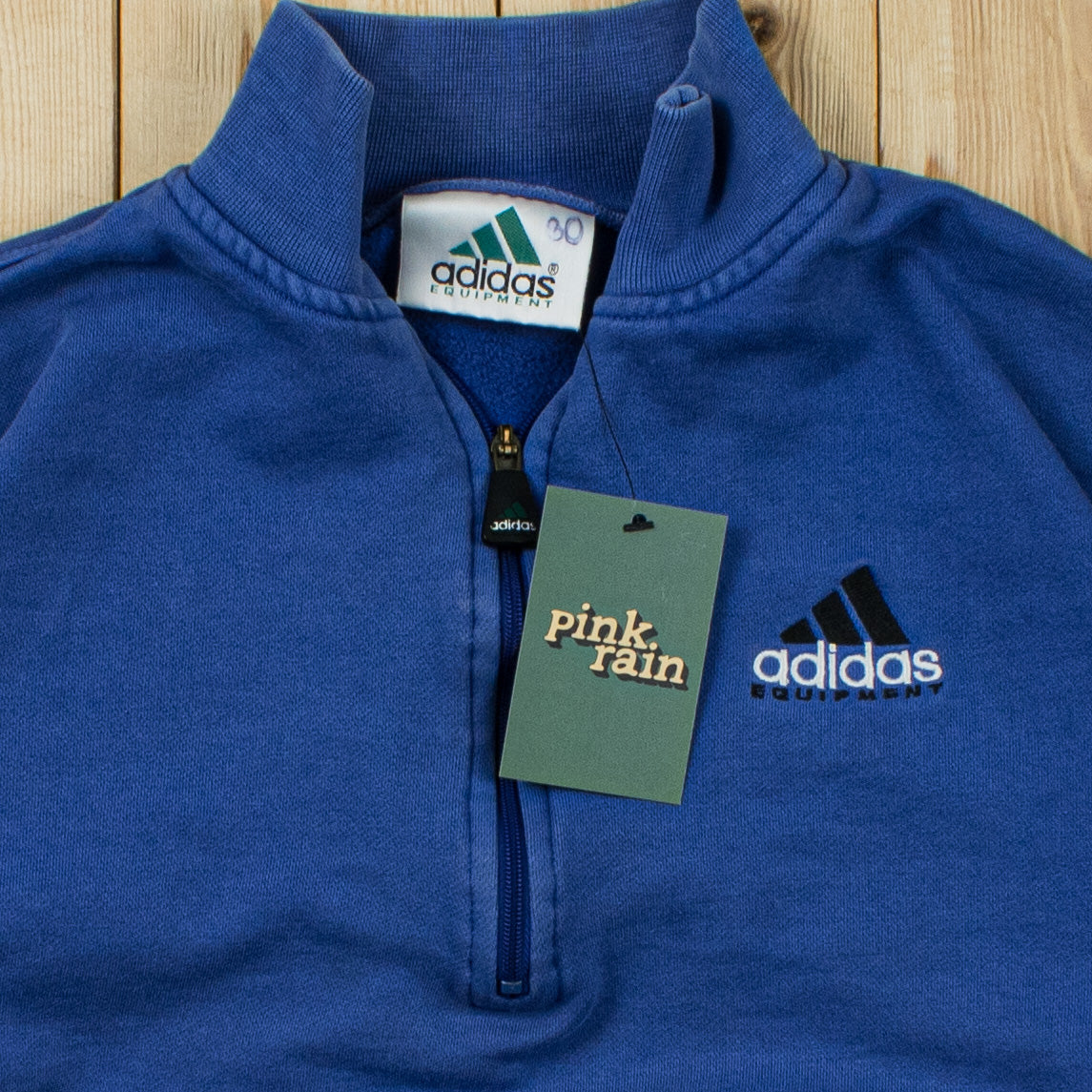 (S/M) Vintage Adidas Equipment Embroidered Quarter-Zip Sweatshirt