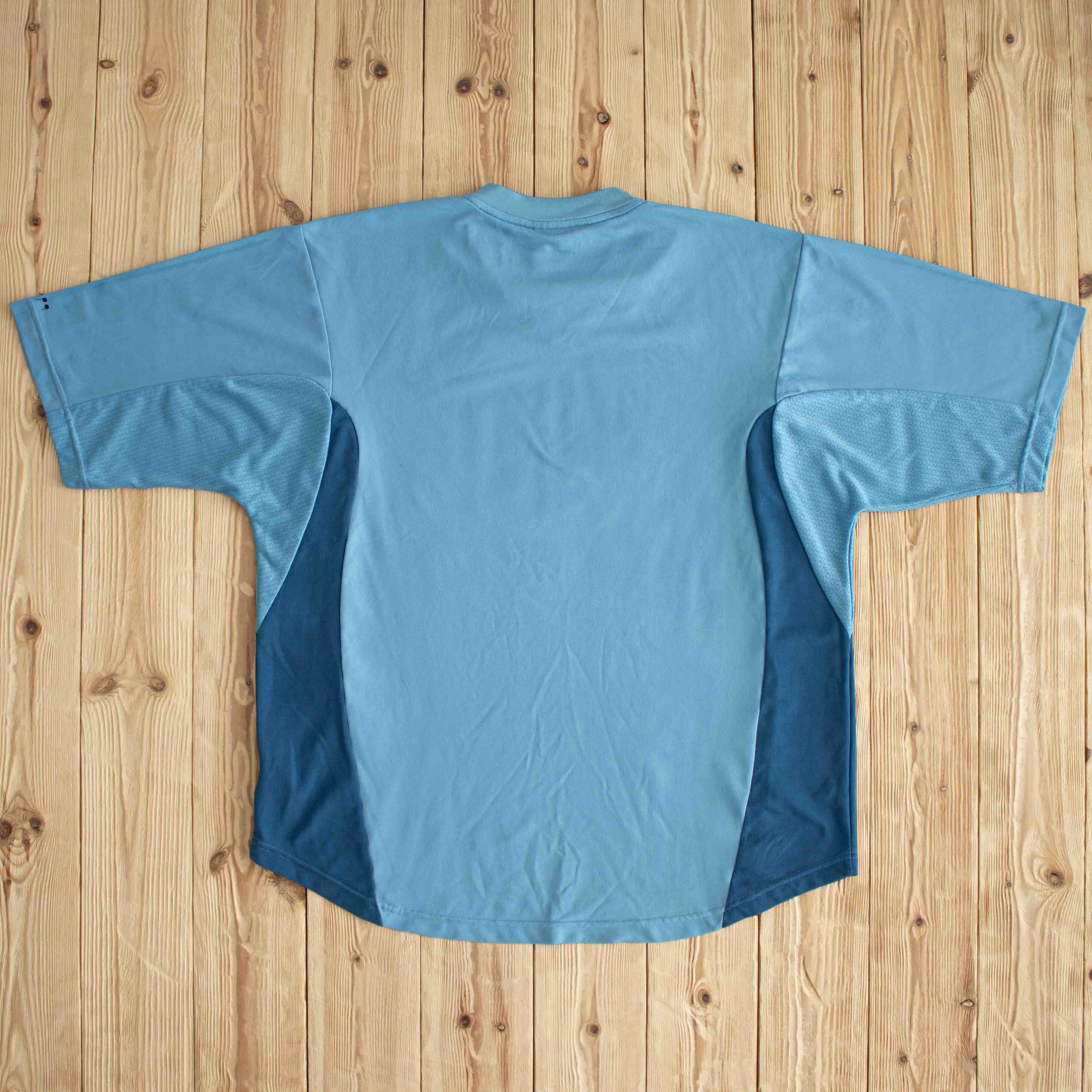 (L/XL) Nike Team Center Swoosh Vintage T-Shirt Blue