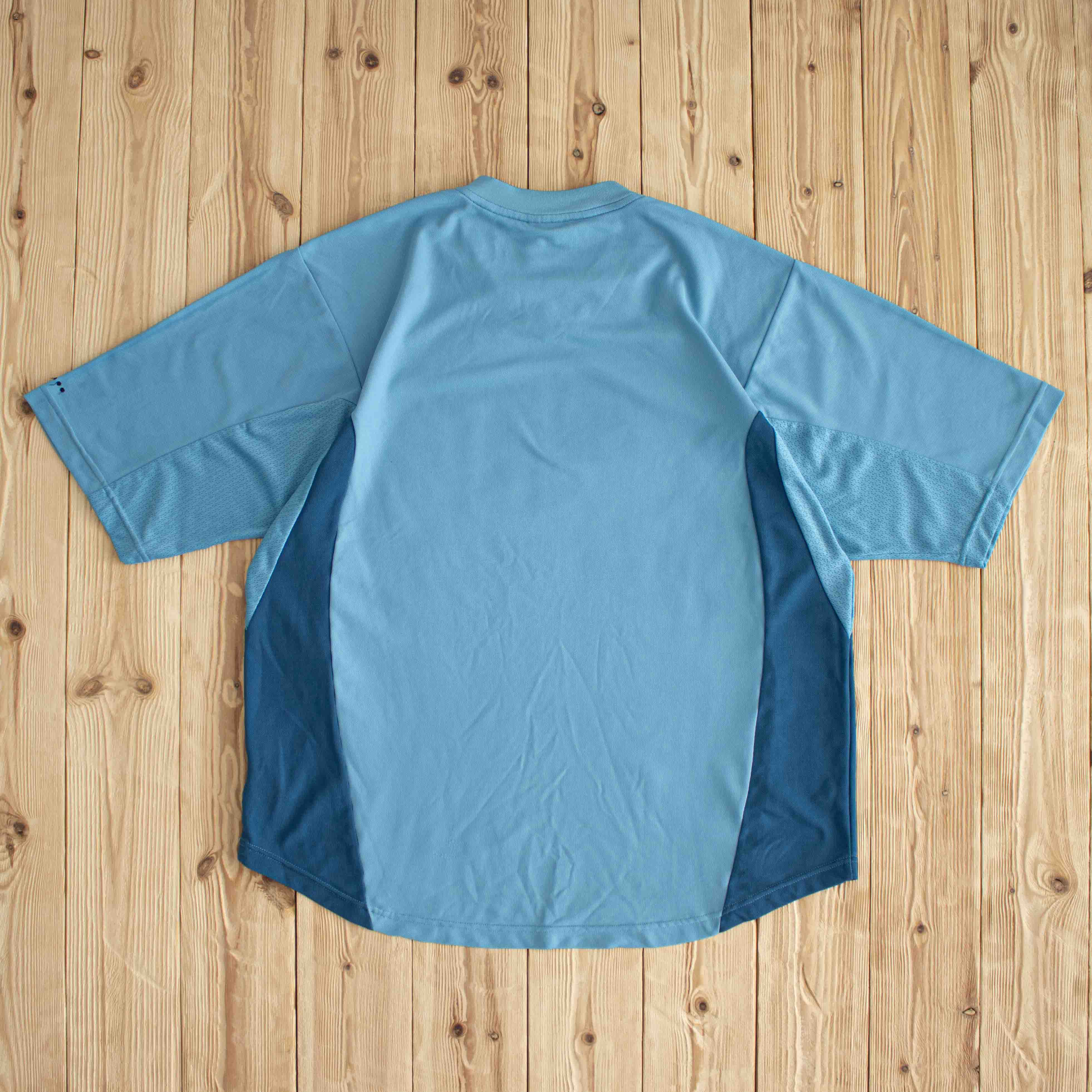 (L/XL) Nike Team Center Swoosh Vintage T-Shirt Blue