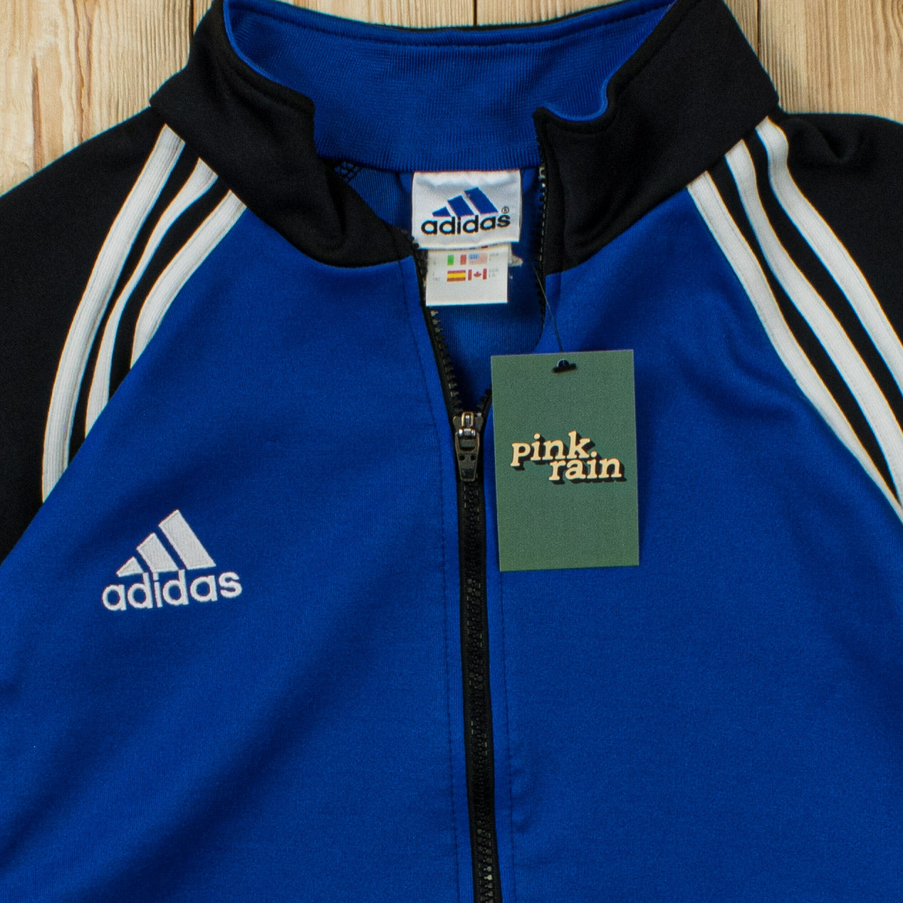 (M) Vintage Adidas Embroidered Full-Zip Sweatshirt