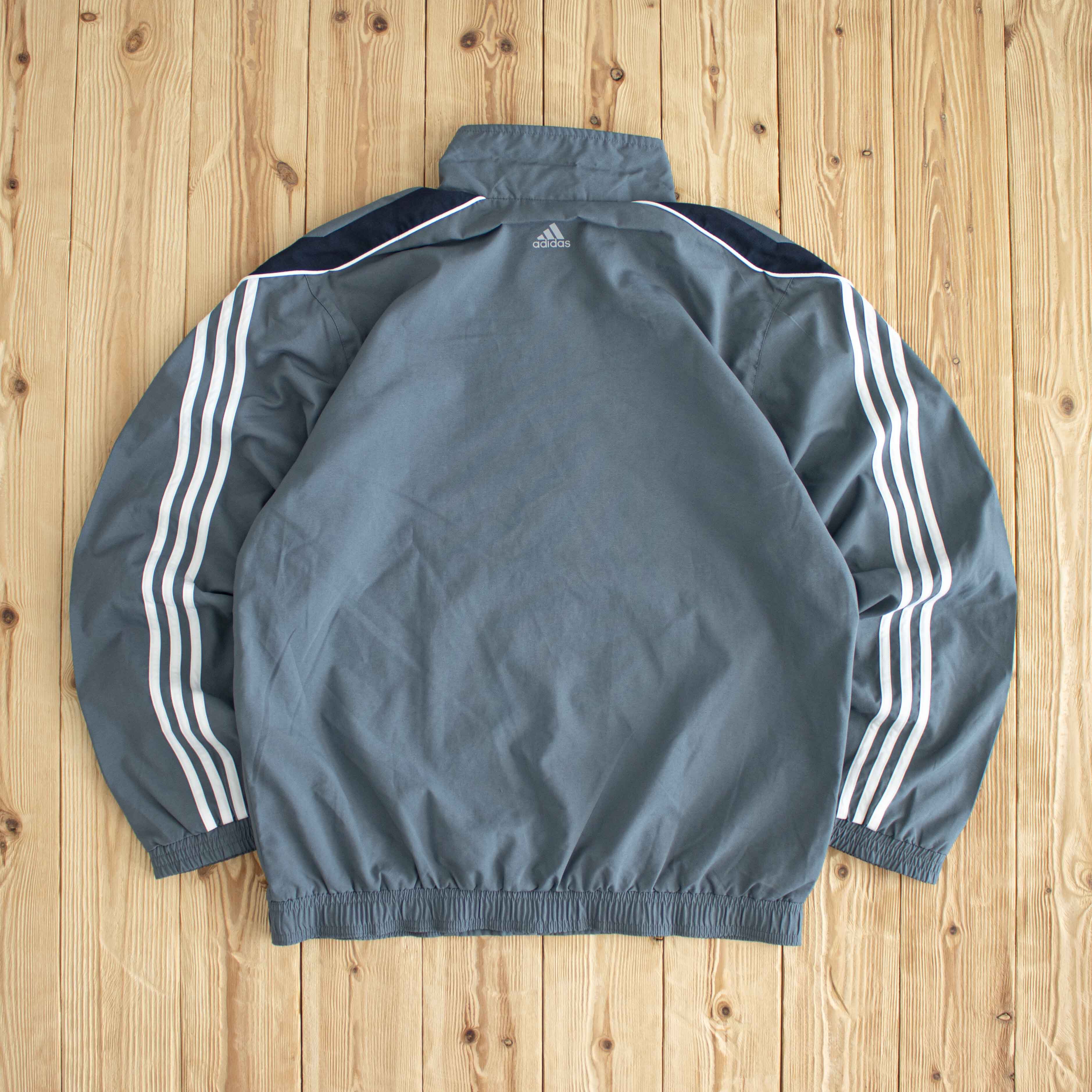 (L) Adidas Vintage Embroidered Jacket Gray