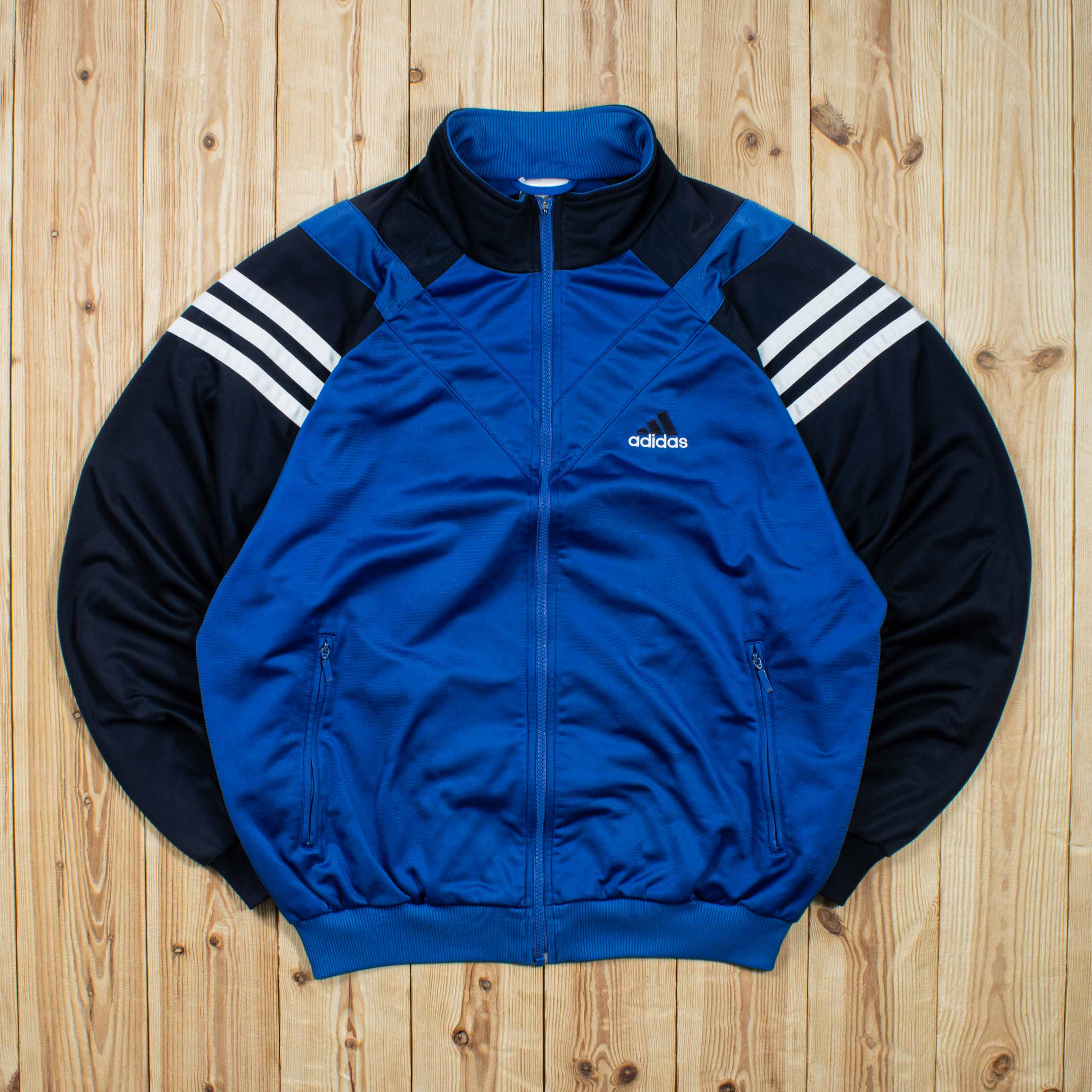 (M) Vintage Adidas Embroidered Full-Zip Sweatshirt