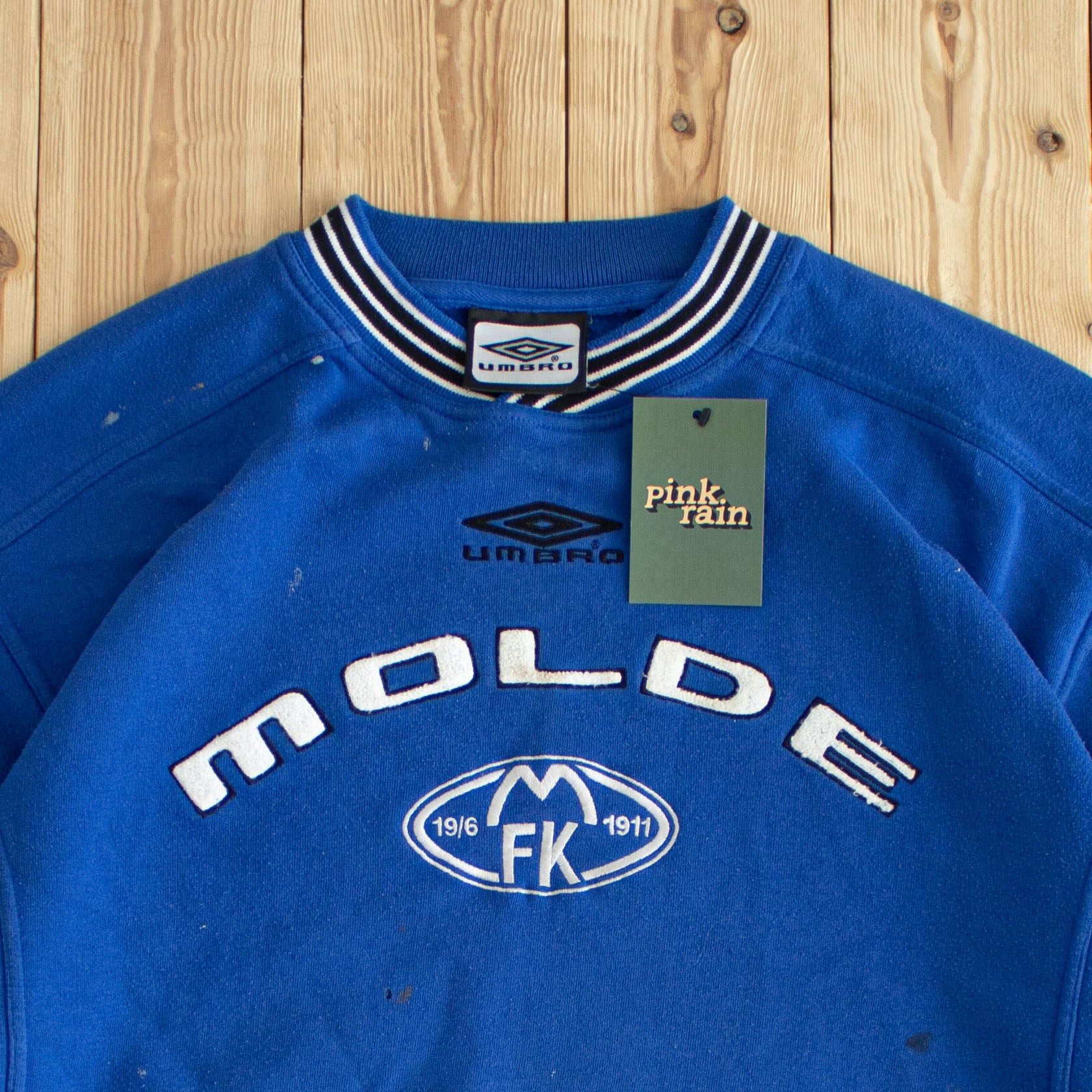 (M) Umbro Molde Vintage Embroidered Sweatshirt Blue