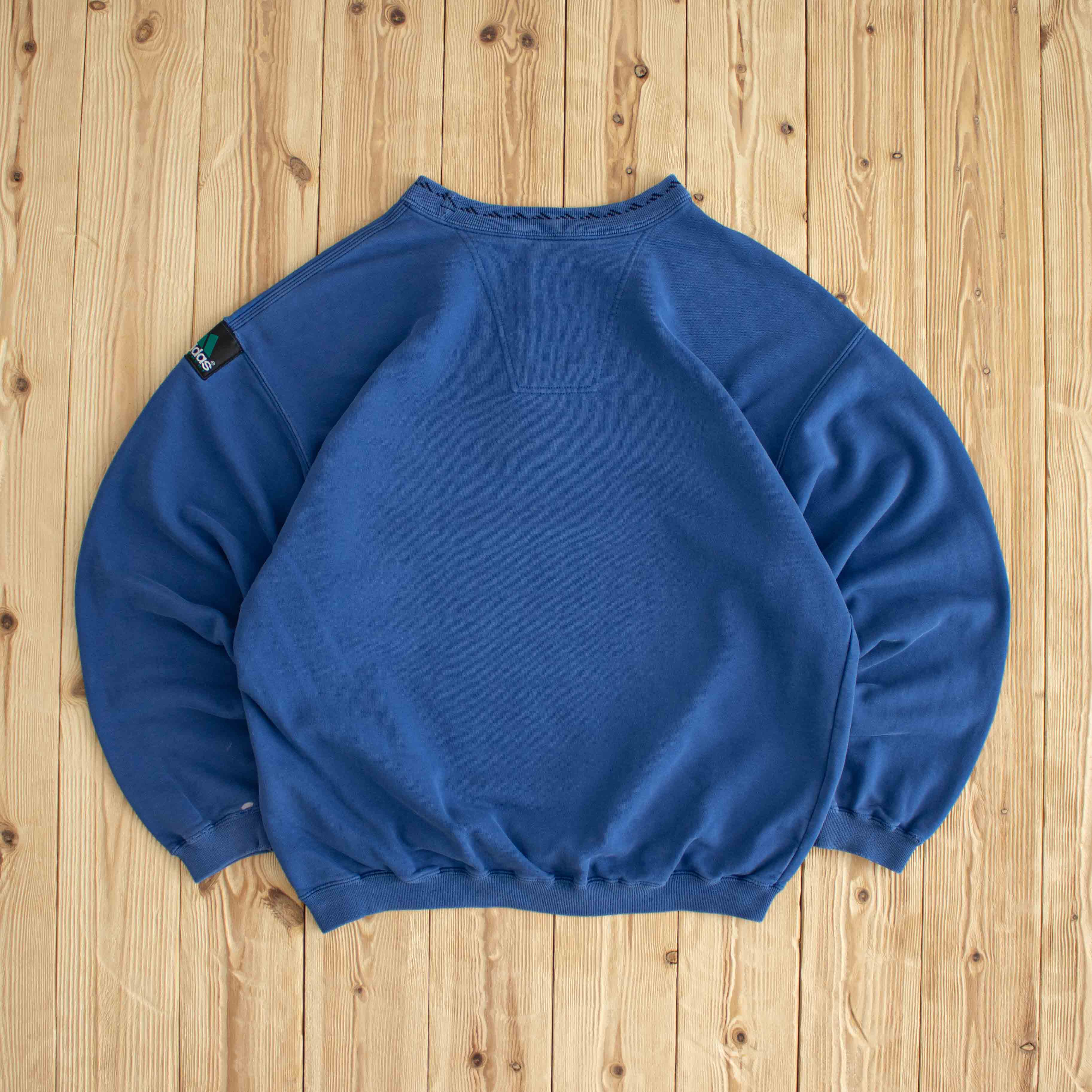 (M) Adidas Equipment Vintage Embroidered Sweatshirt Blue