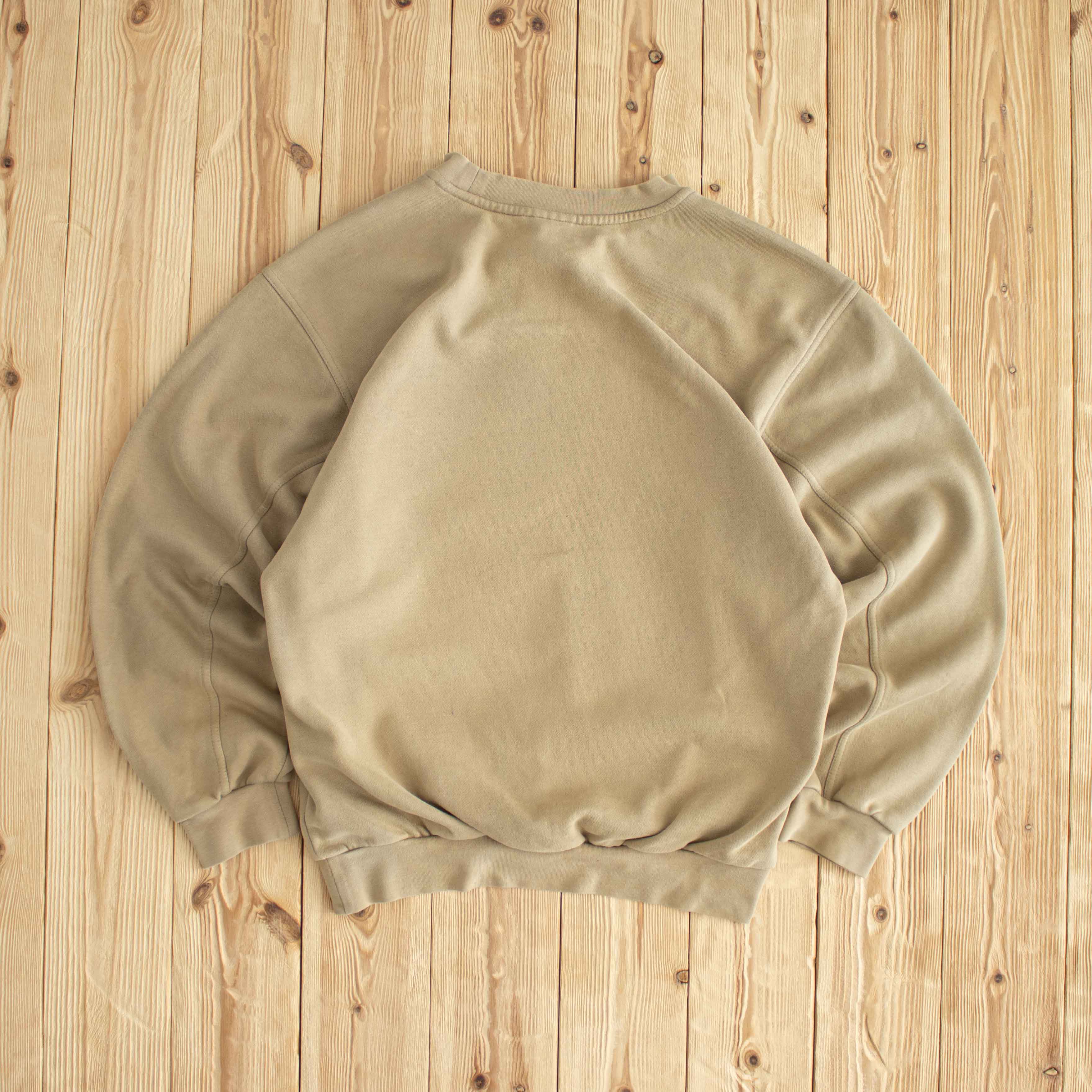 (S) Nike Spell Out Vintage Embroidered Sweatshirt Beige