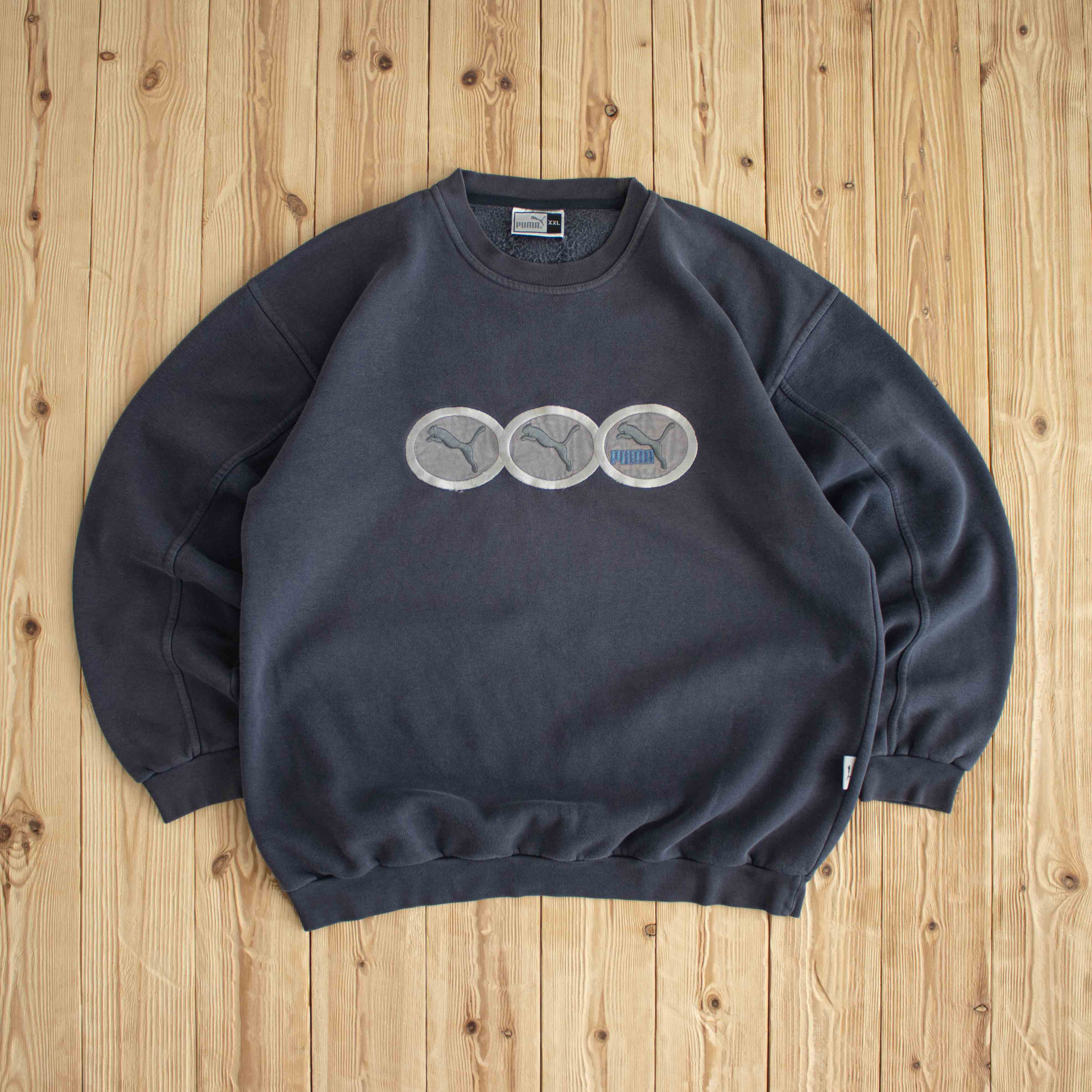 (XL) Puma Vintage Embroidered Sweatshirt Gray