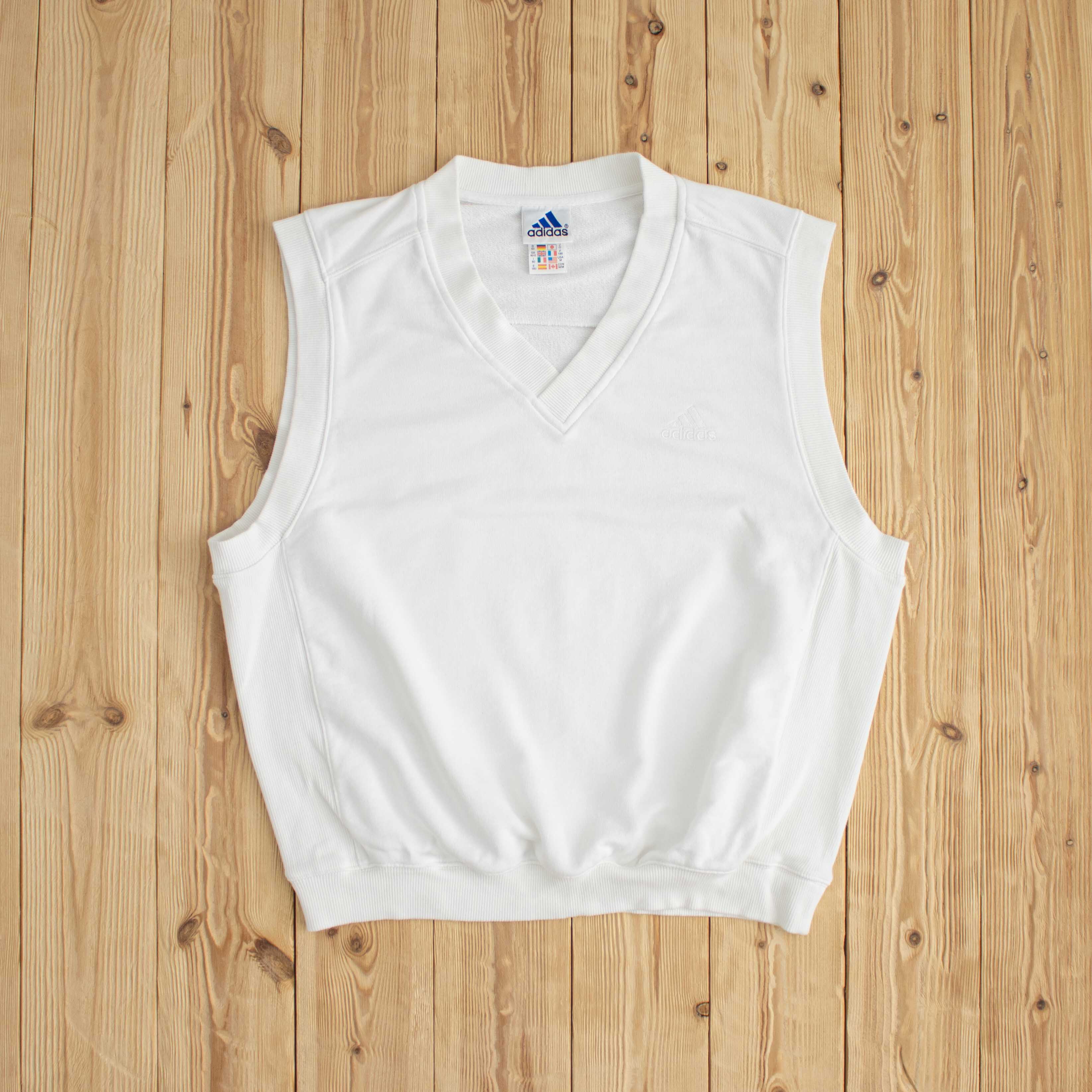 (M) Adidas Vintage Embroidered Vest White