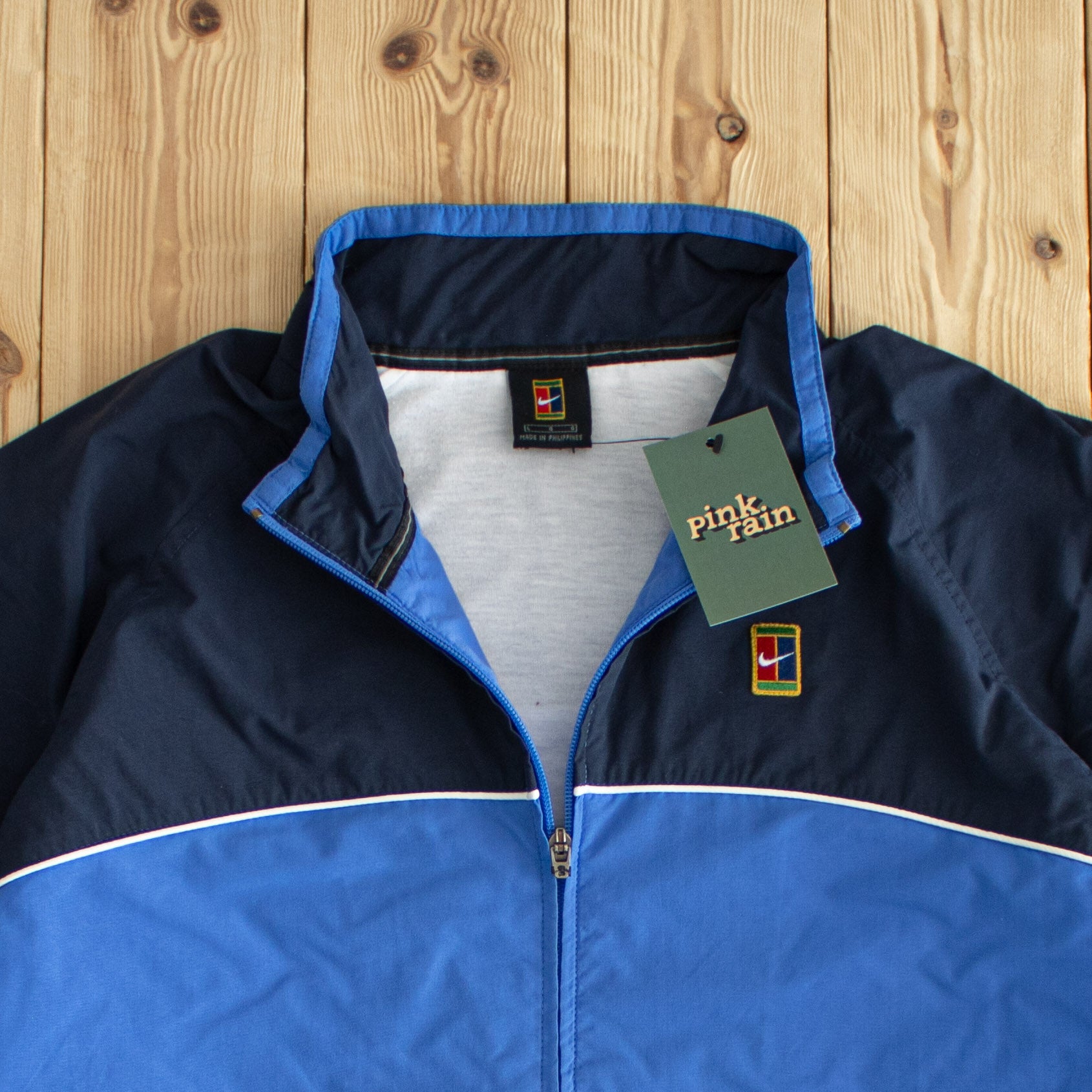 (L) Nike Vintage Embroidered Jacket Blue