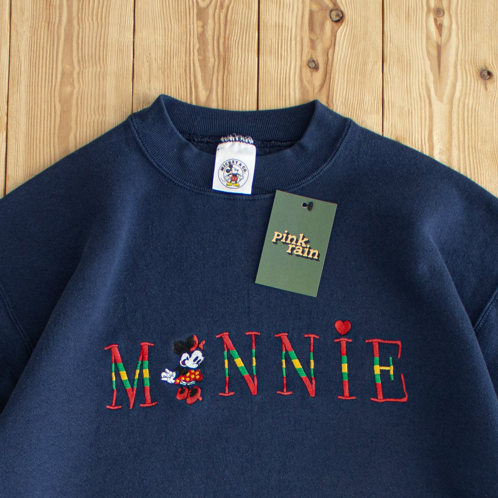 (S/M) Minnie Vintage Embroidered Sweatshirt Blue