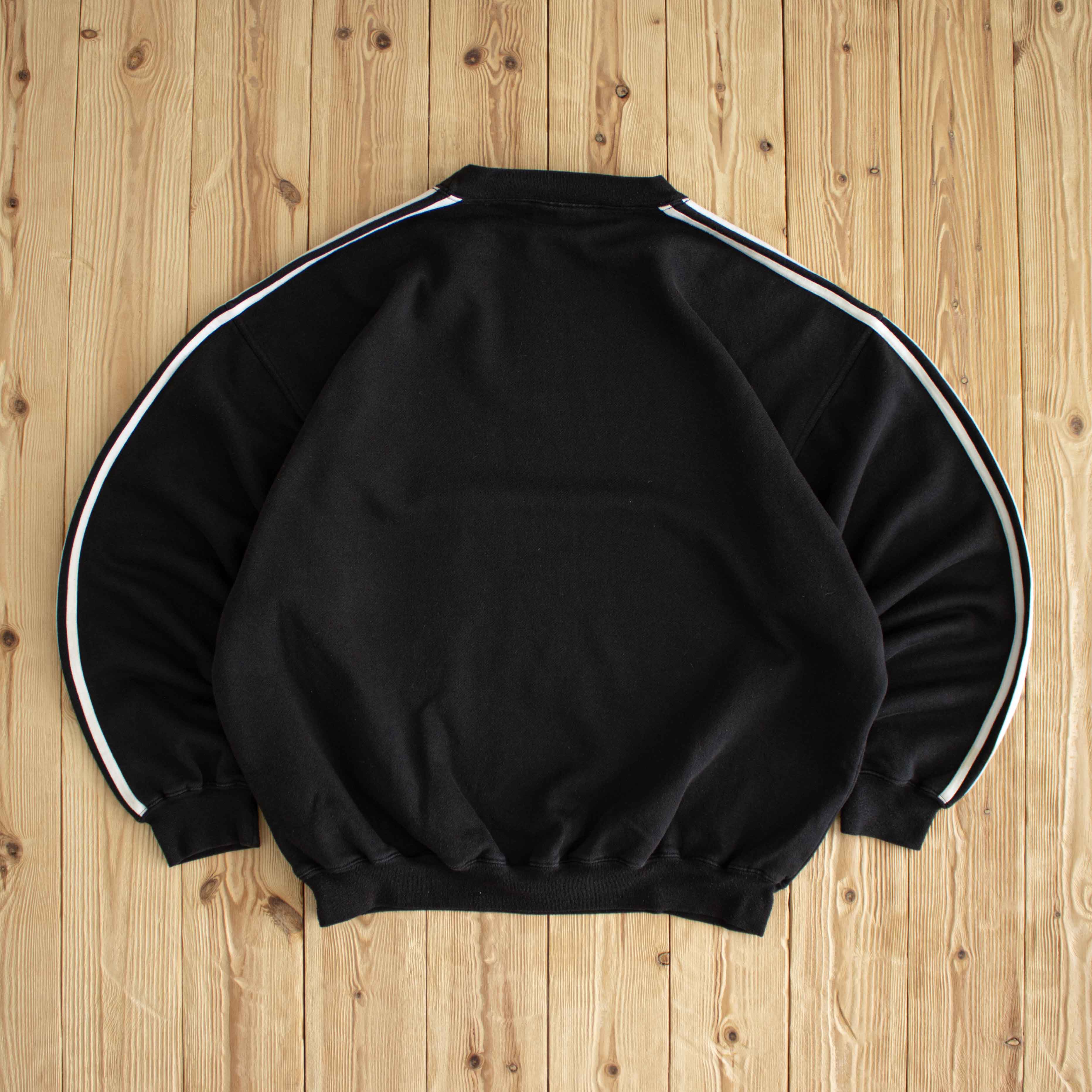 (L/XL) Adidas Vintage Essential Embroidered Sweatshirt Black