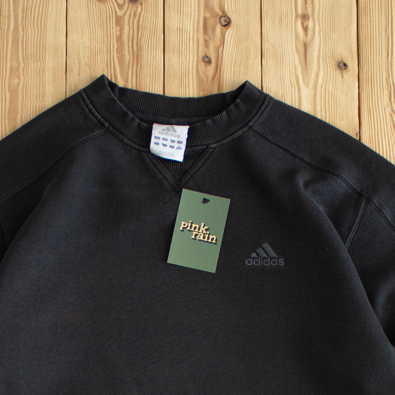 (M) Adidas Vintage Embroidered Sweatshirt Black