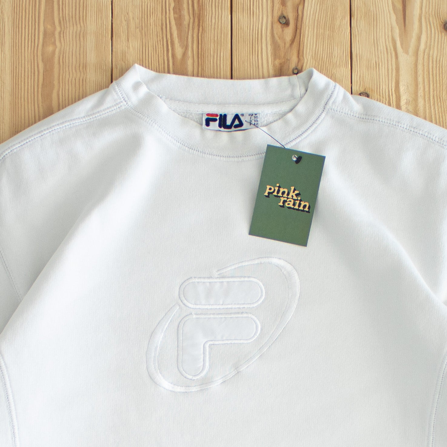 (M) Fila Vintage Embroidered Sweatshirt White