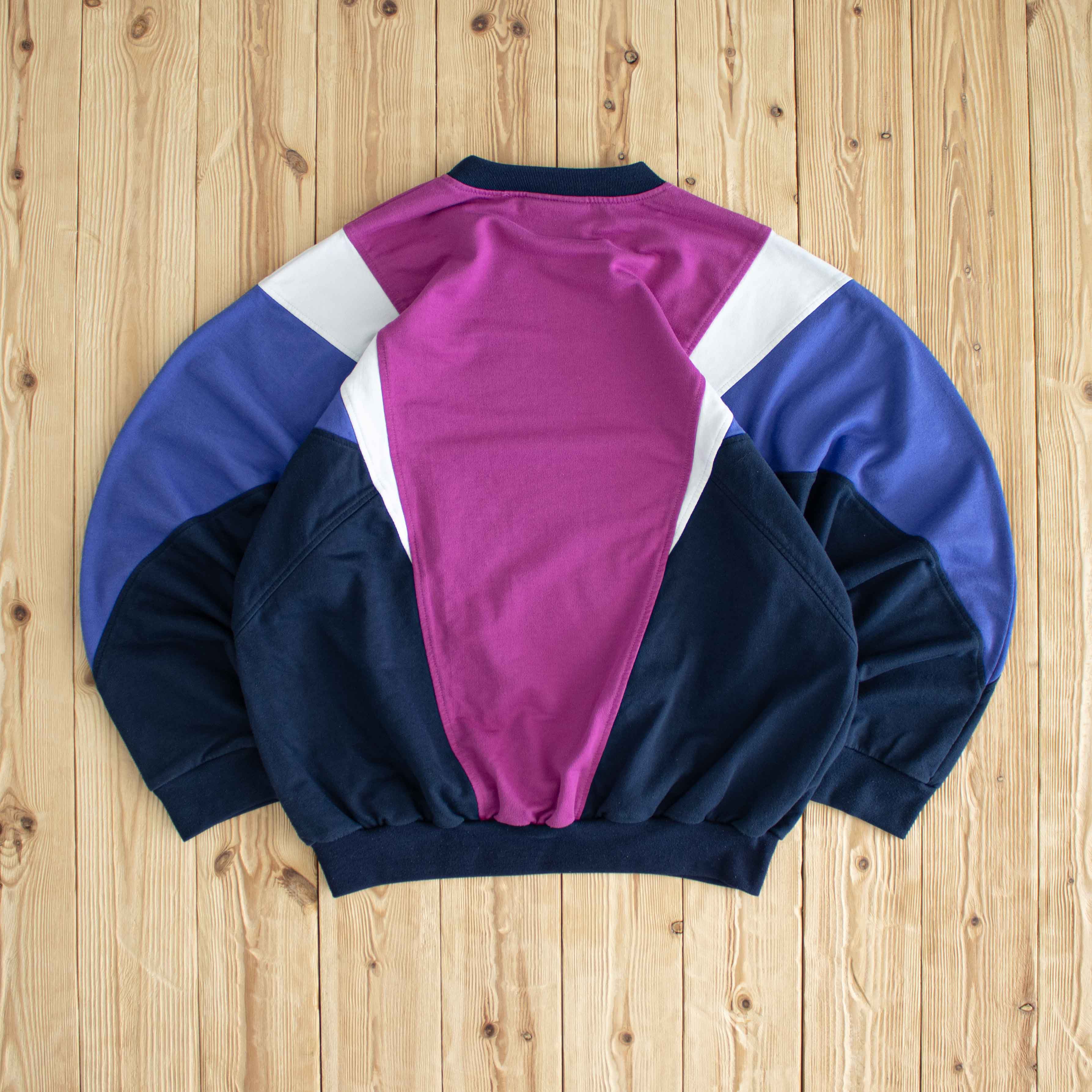 (L) Adidas Sports Vintage Sweatshirt Pink Blue