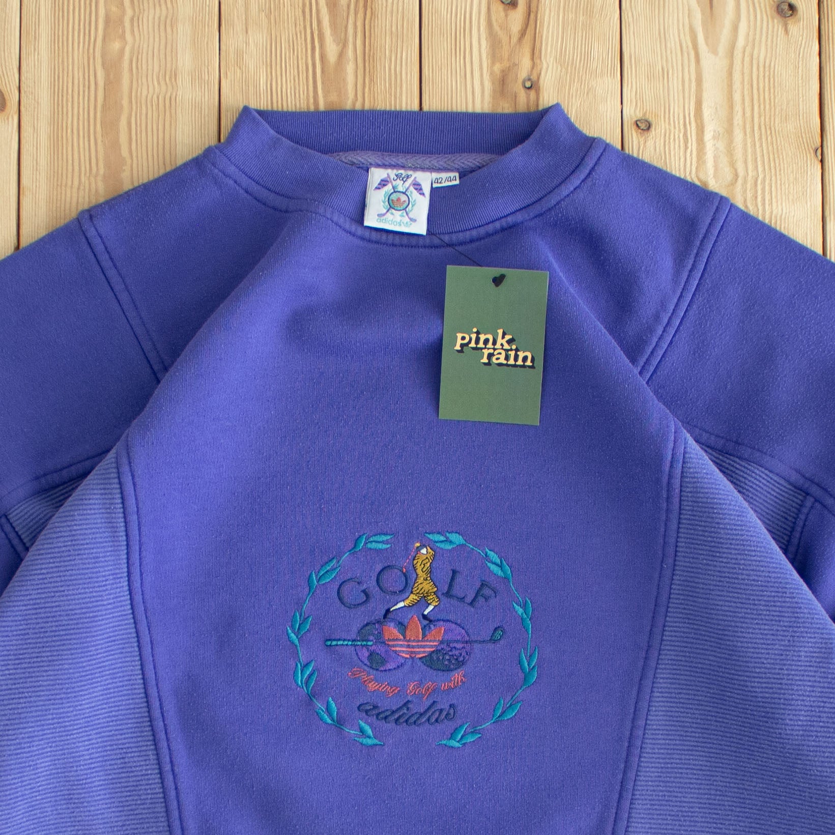 (M) Adidas Golf Vintage Embroidered Sweatshirt Purple