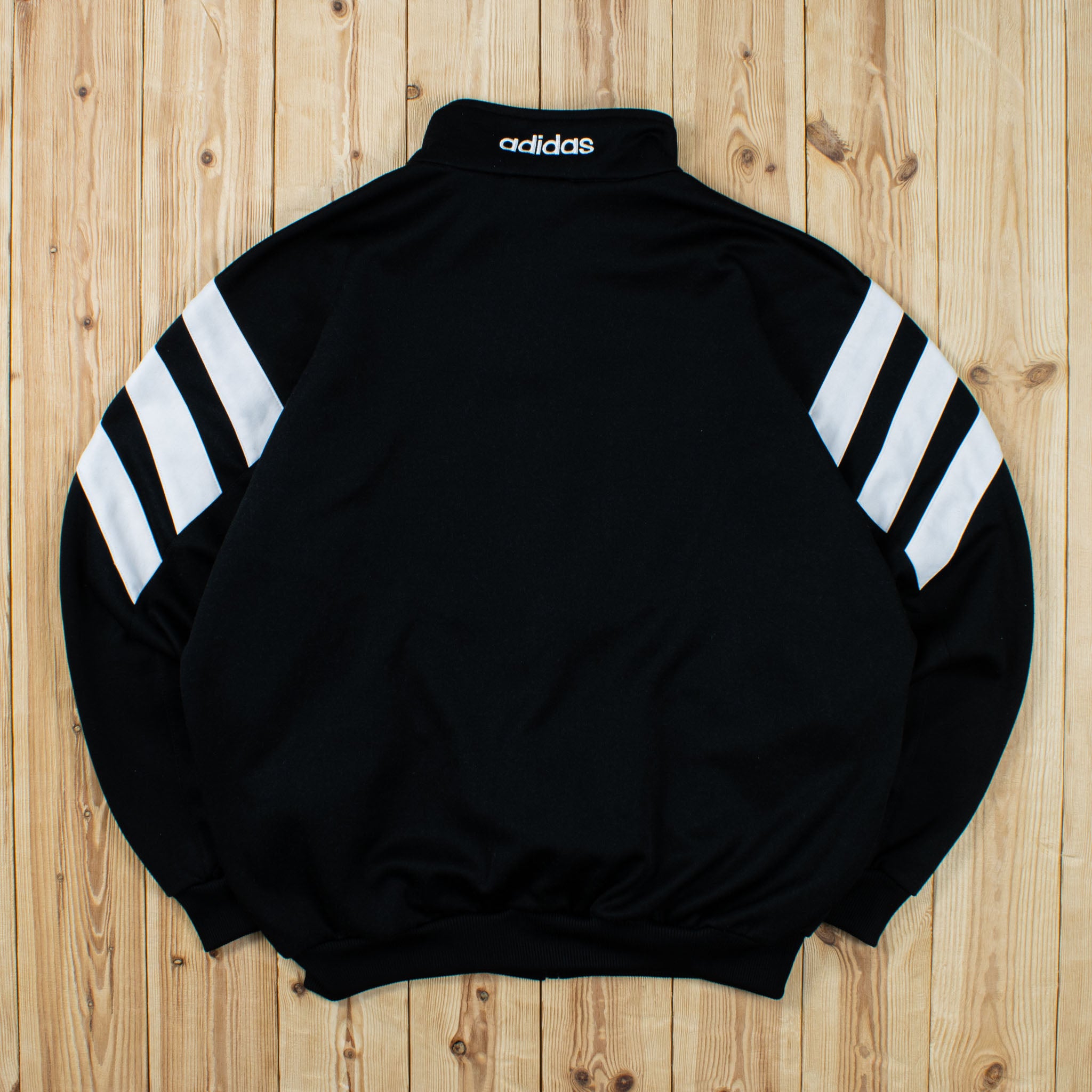(L) Vintage Adidas Embroidered Full-Zip Sweatshirt
