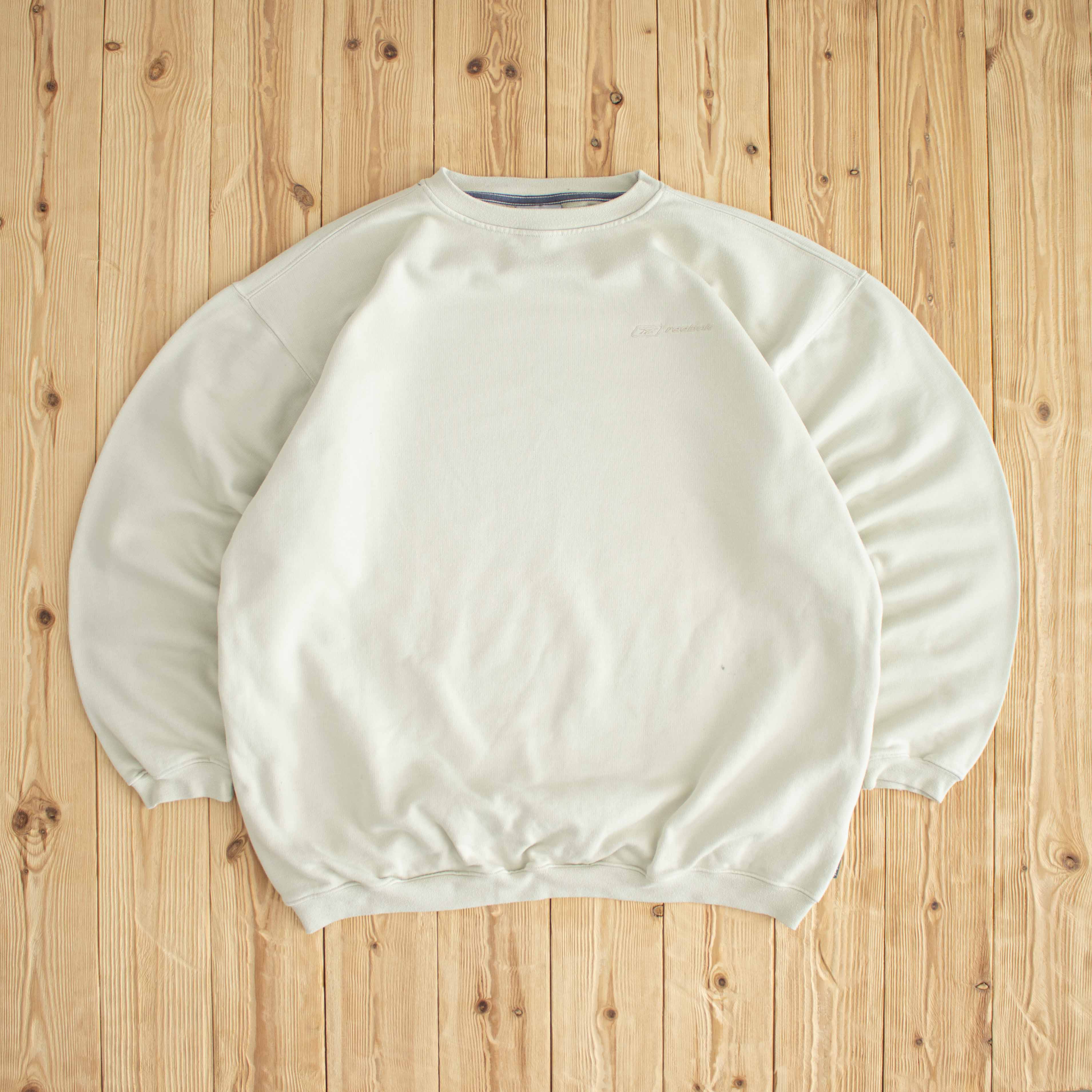 (XL) Reebok Vintage Embroidered Sweatshirt Beige