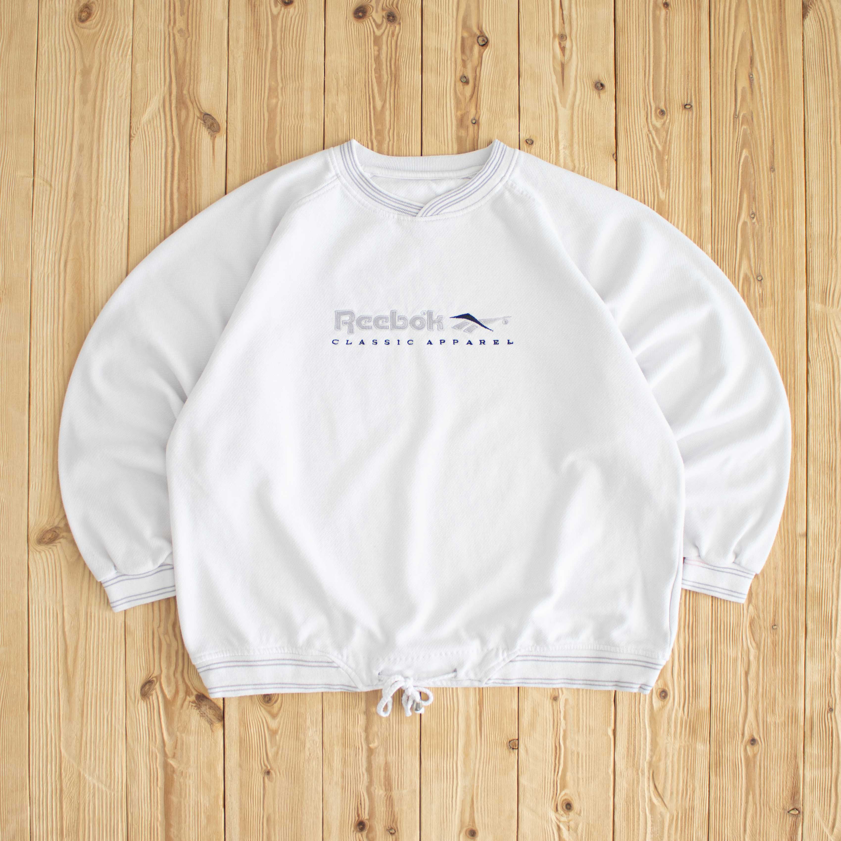 (M) Reebok Classic Vintage Embroidered Sweatshirt White