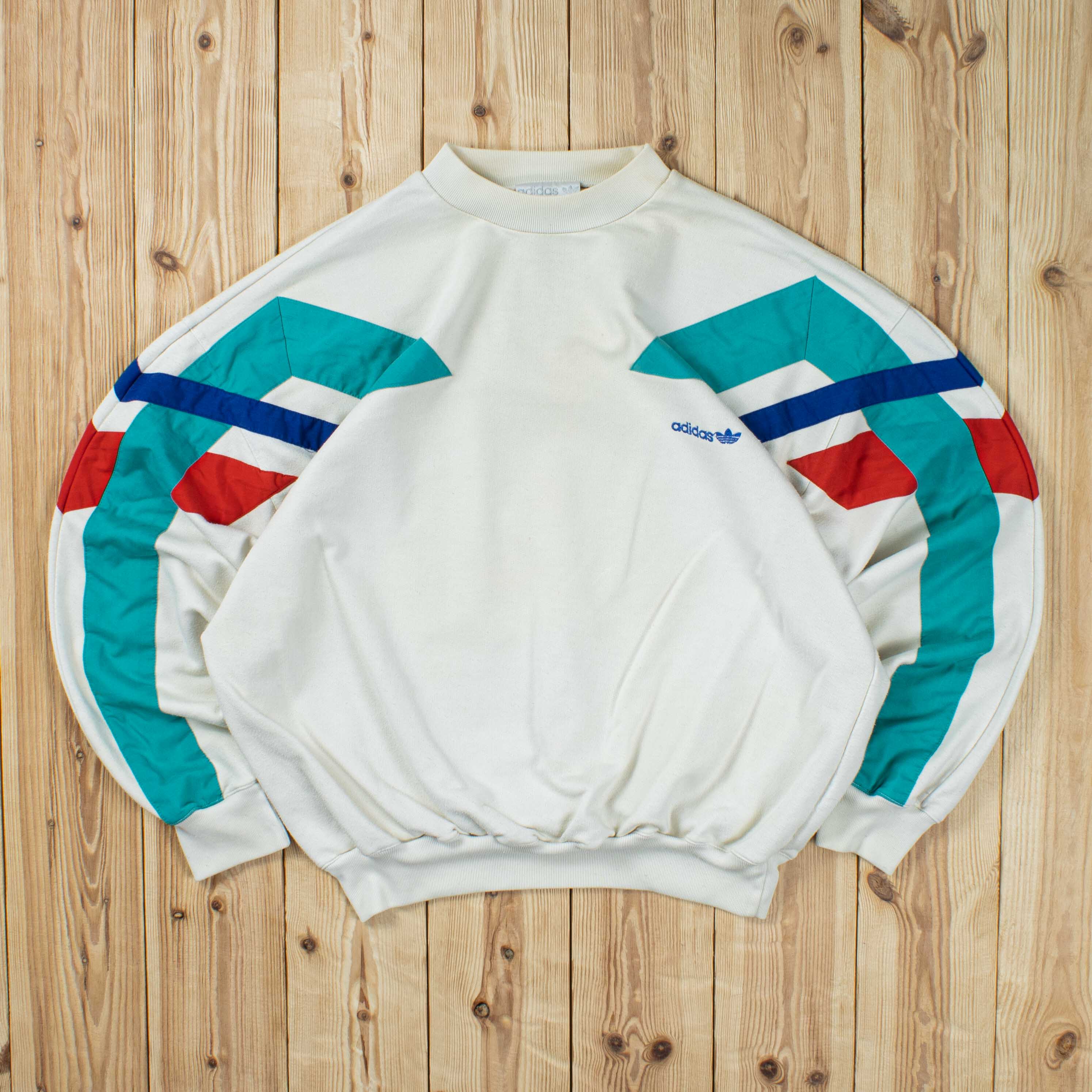 (S/M) Vintage Adidas Logo Embroidered Sweatshirt