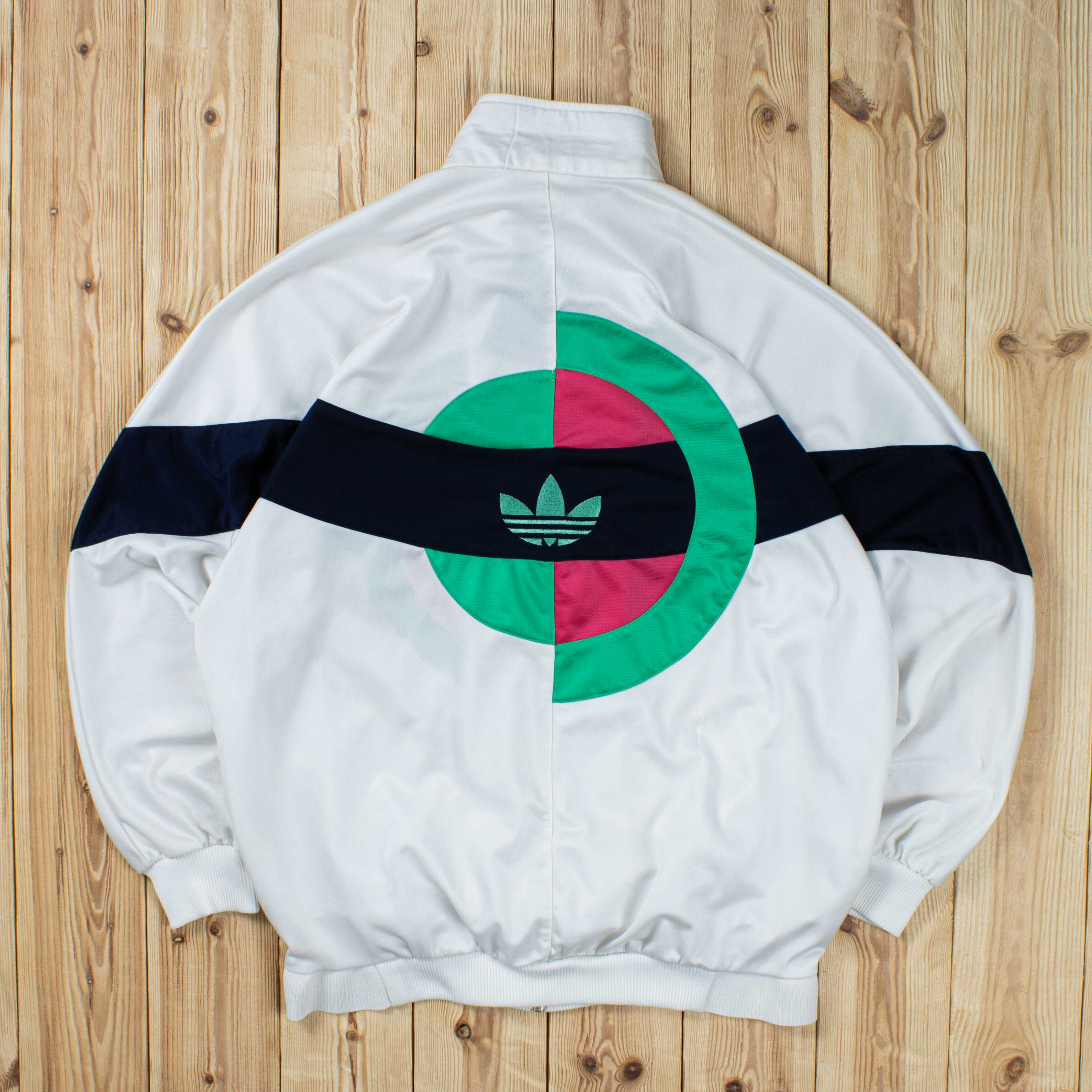 (L) Vintage 80s' Adidas Embroidered Full-Zip