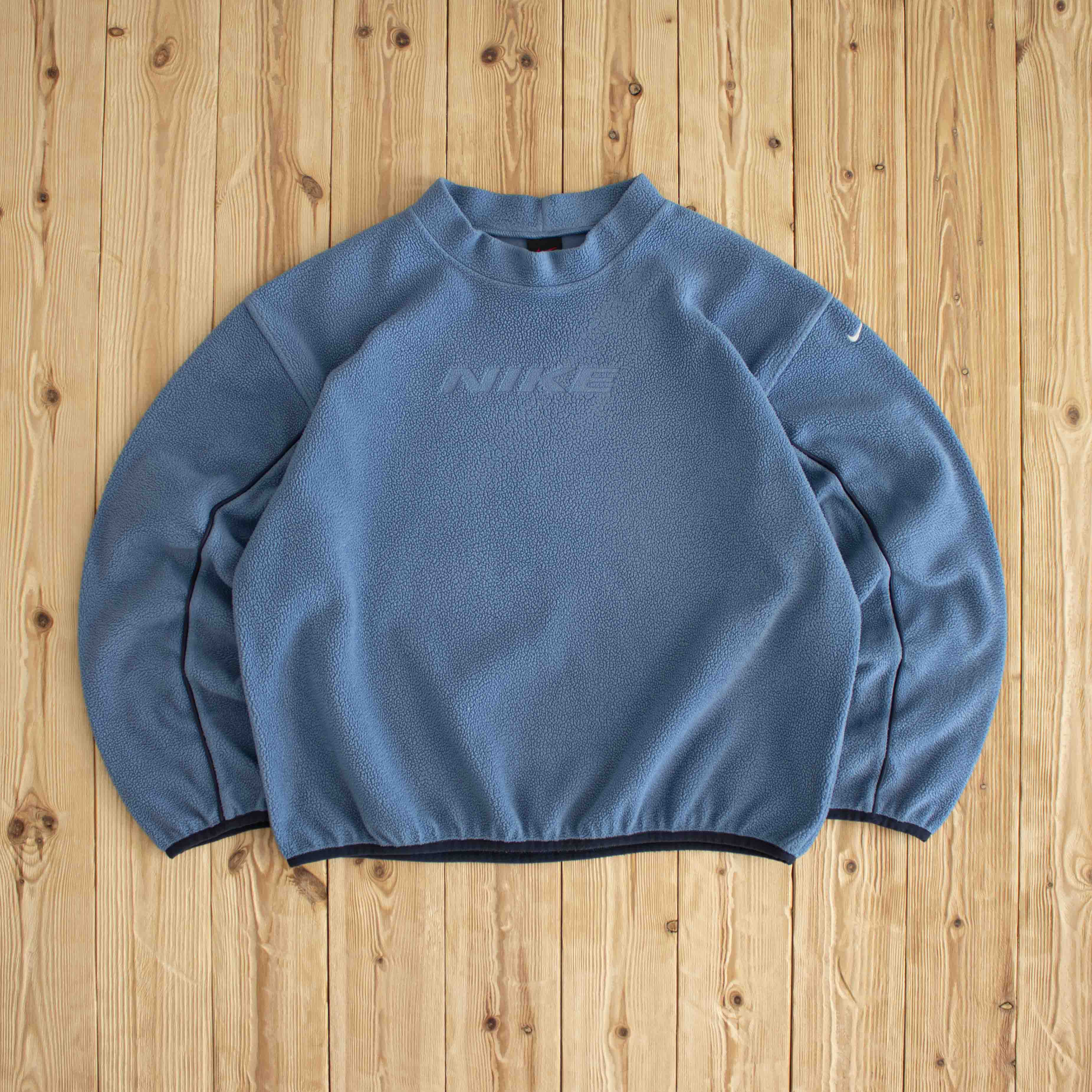 (M) Nike Spell Out Vintage Fleece Sweatshirt Blue