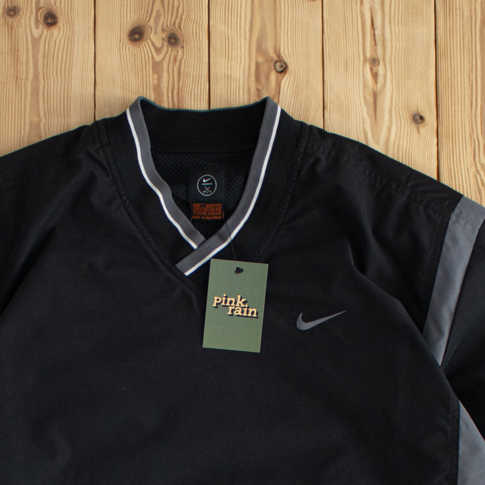 (L) Nike Golf Vintage Embroidered Windbreaker Black