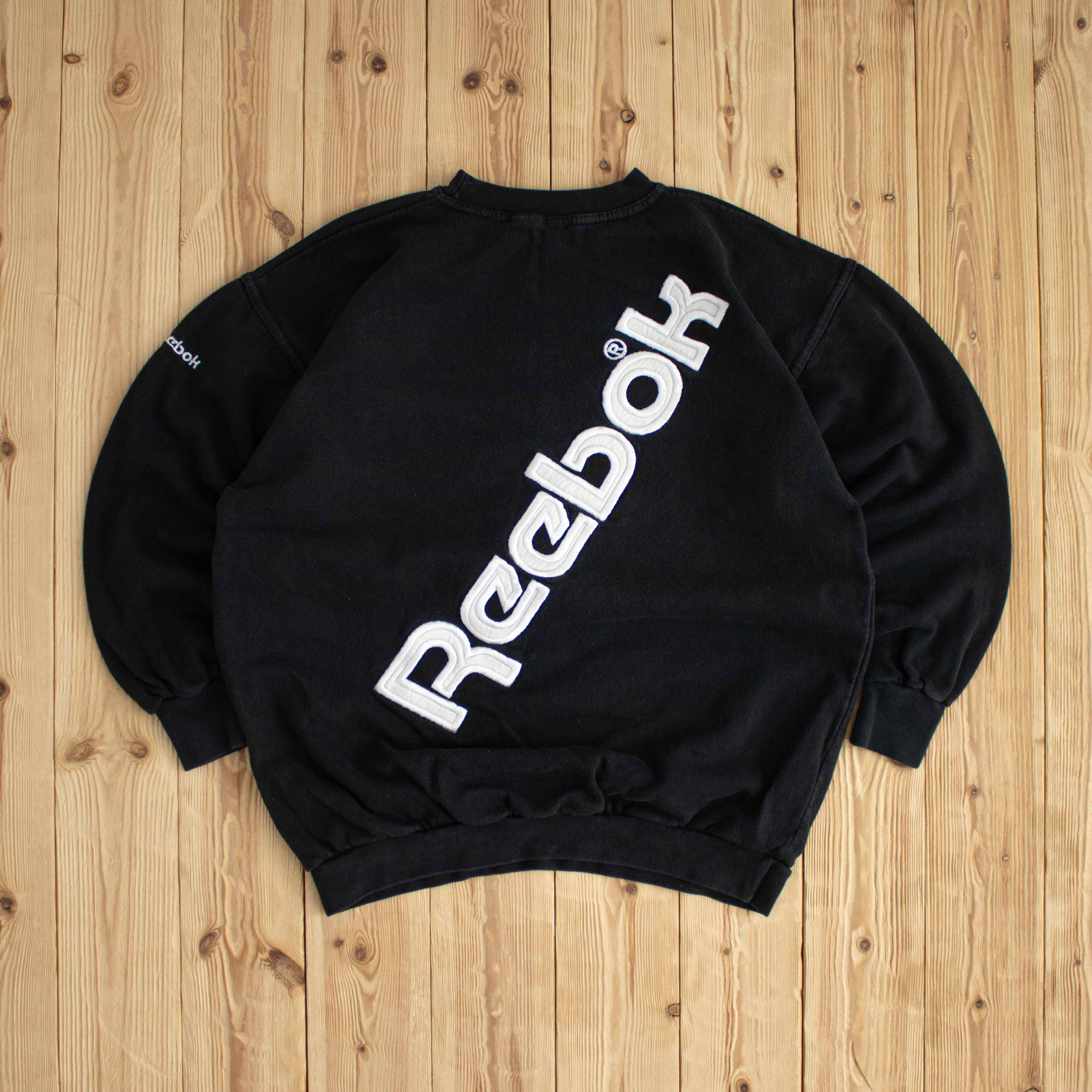 (M) Reebok Vintage Embroidered Sweatshirt Black