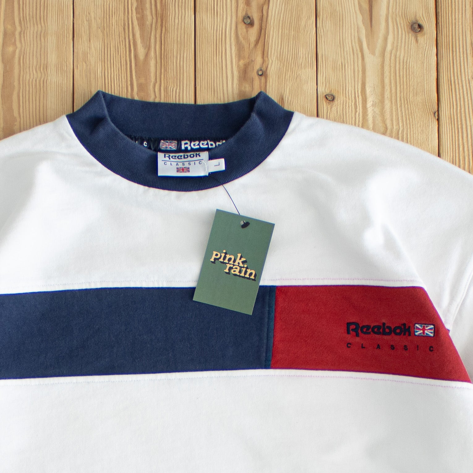 (M) Reebok Classic Vintage Embroidered Sweatshirt White