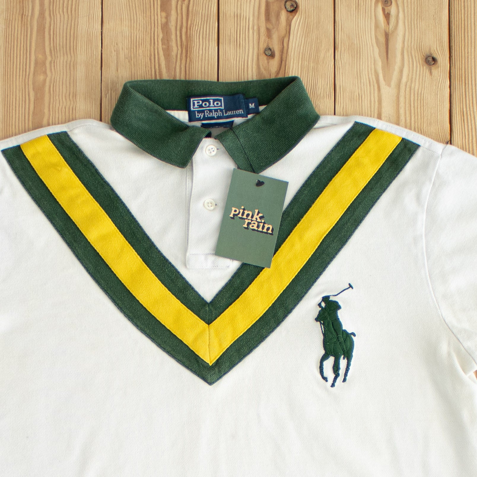 (M) Polo Ralph Lauren Vintage Embroidered Polo T-Shirt White