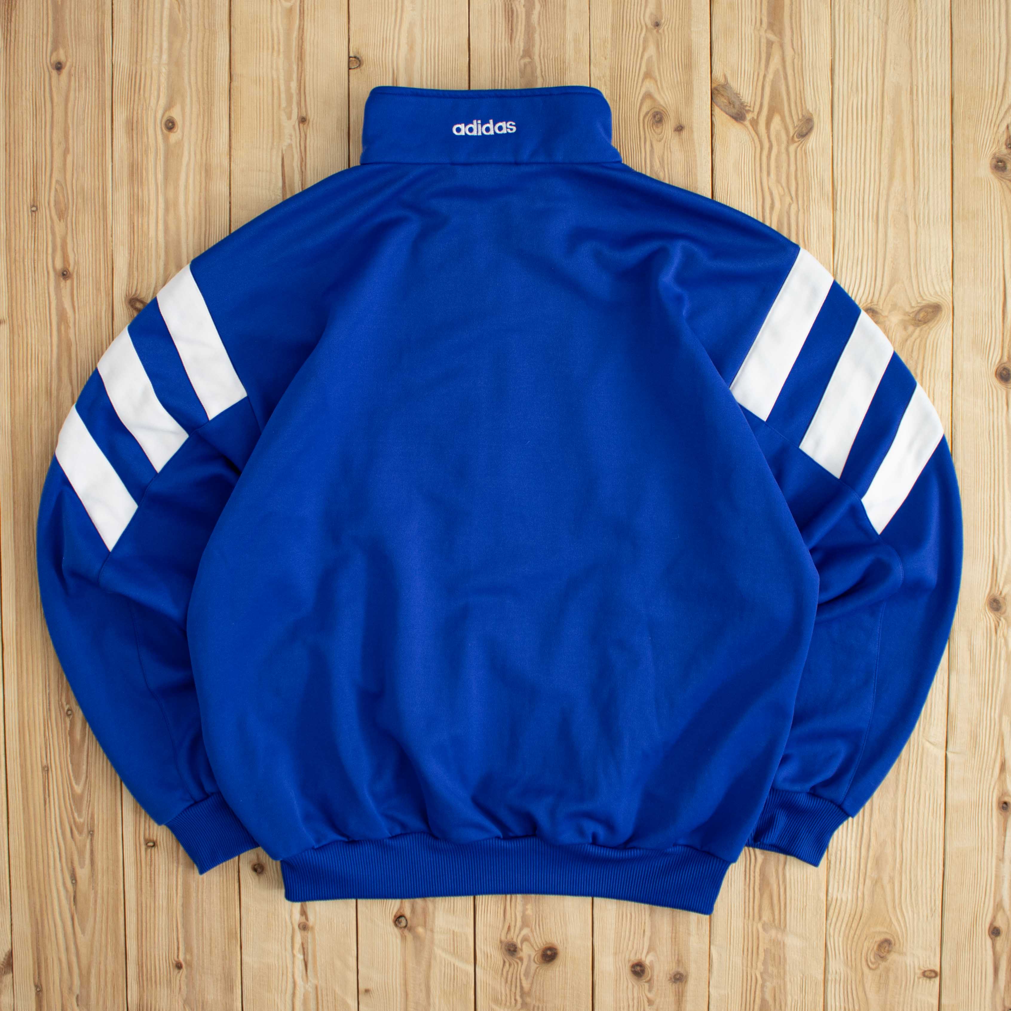 (L) Vintage Adidas Embroidered Full-Zip Sweatshirt
