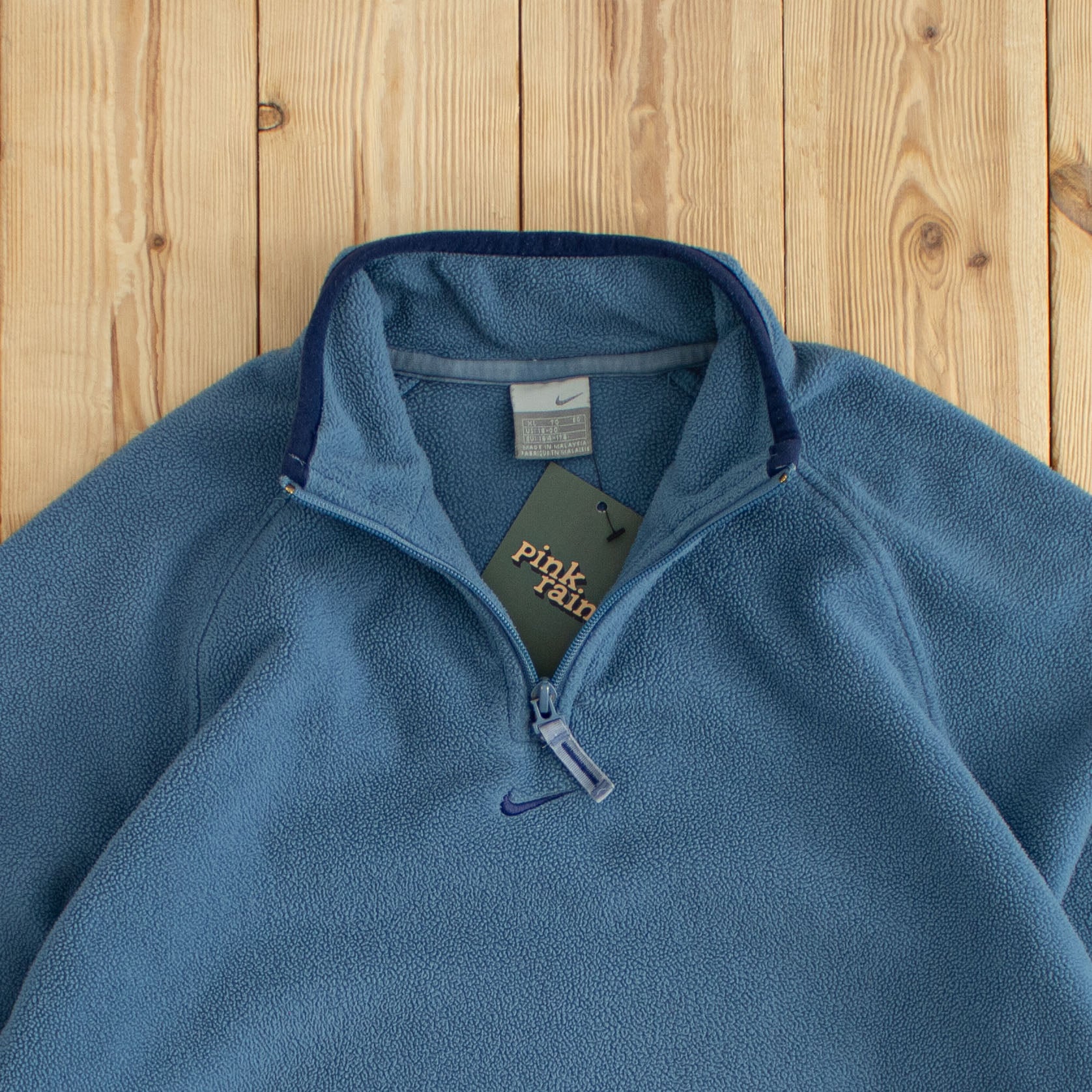 (M) Vintage Nike Embroidered Fleece Quarter-Zip Sweatshirt