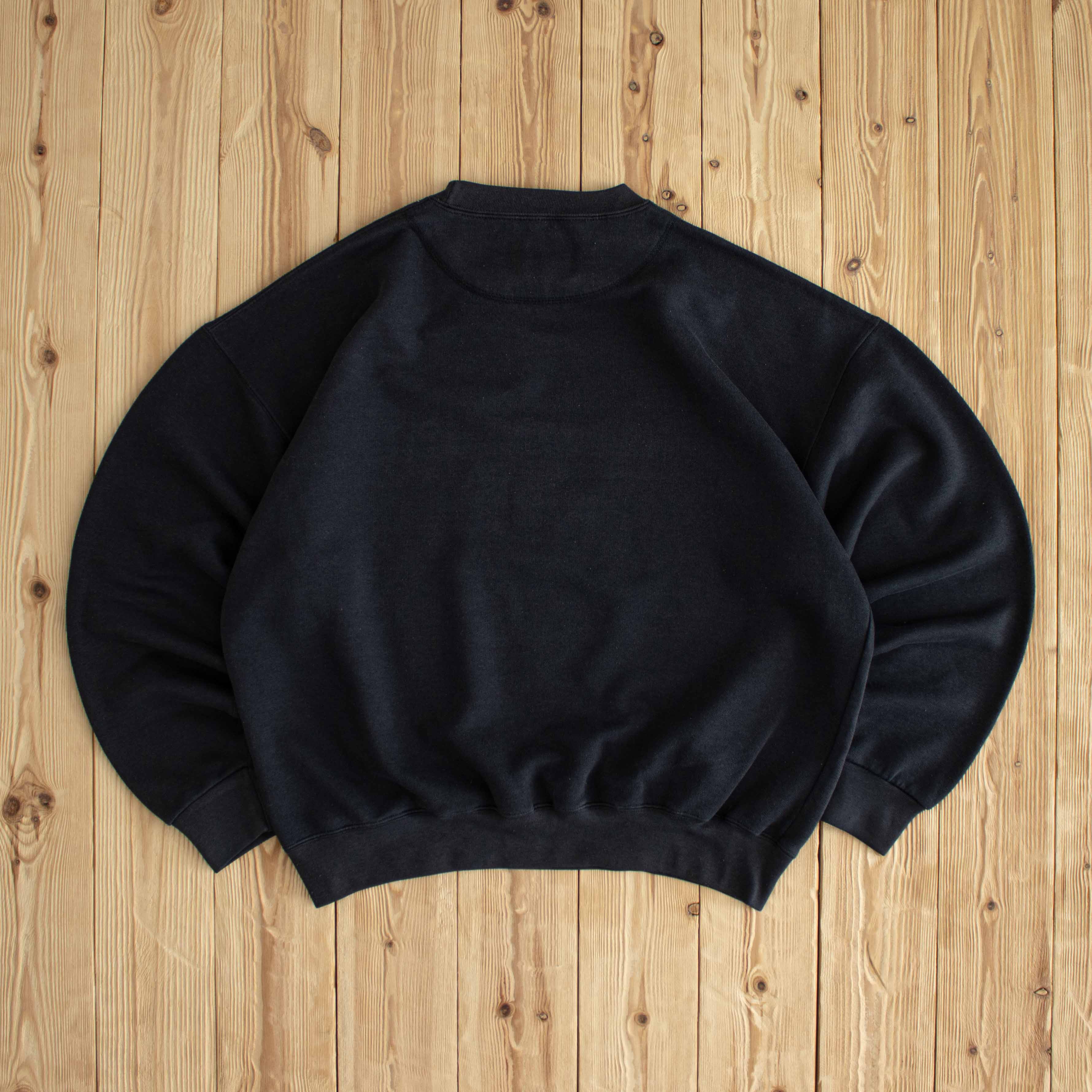 (L) Hard Rock Cafe Edinburgh Vintage Embroidered Sweatshirt Black