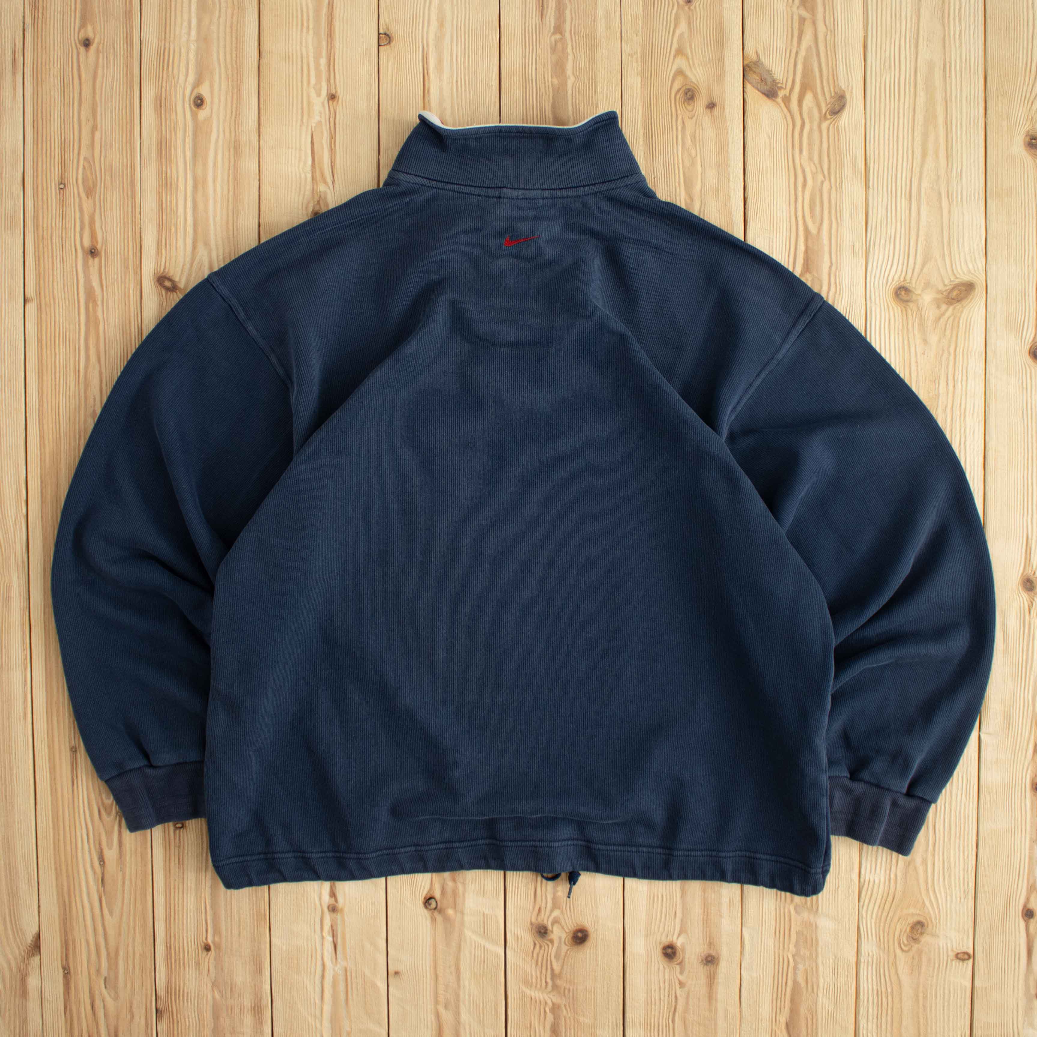 (L) Vintage Nike Center Swoosh Embroidered Quarter-Zip