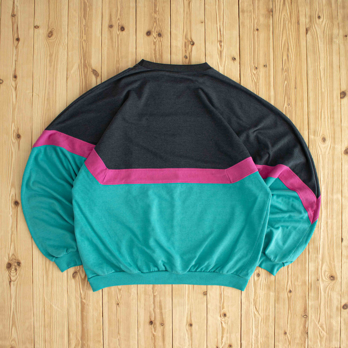 (XL) Adidas Vintage Sweatshirt Blue Black