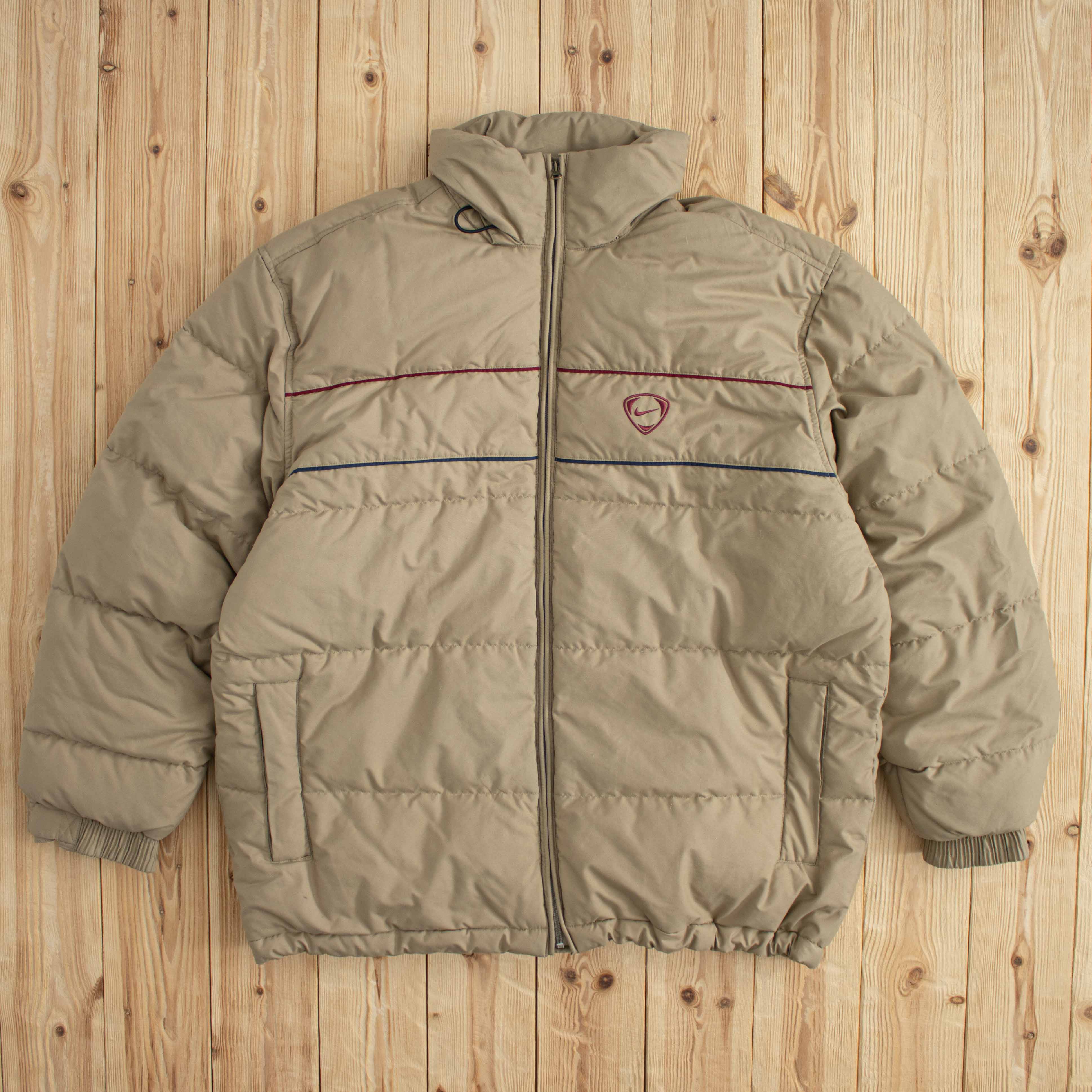 (XL) Vintage Nike Embroidered Puffer Jacket