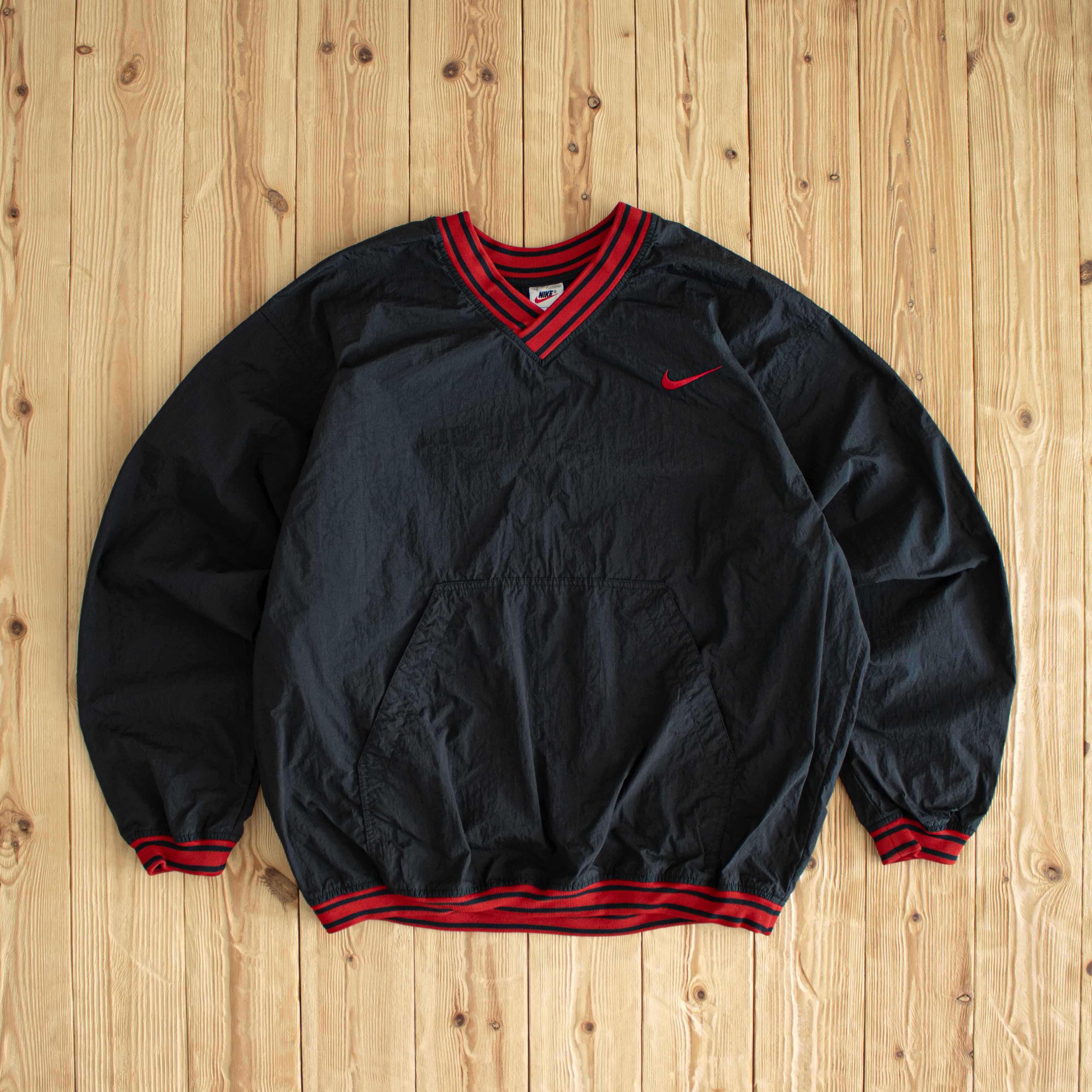 (L/XL) Nike Vintage Essential Embroidered Windbreaker Black