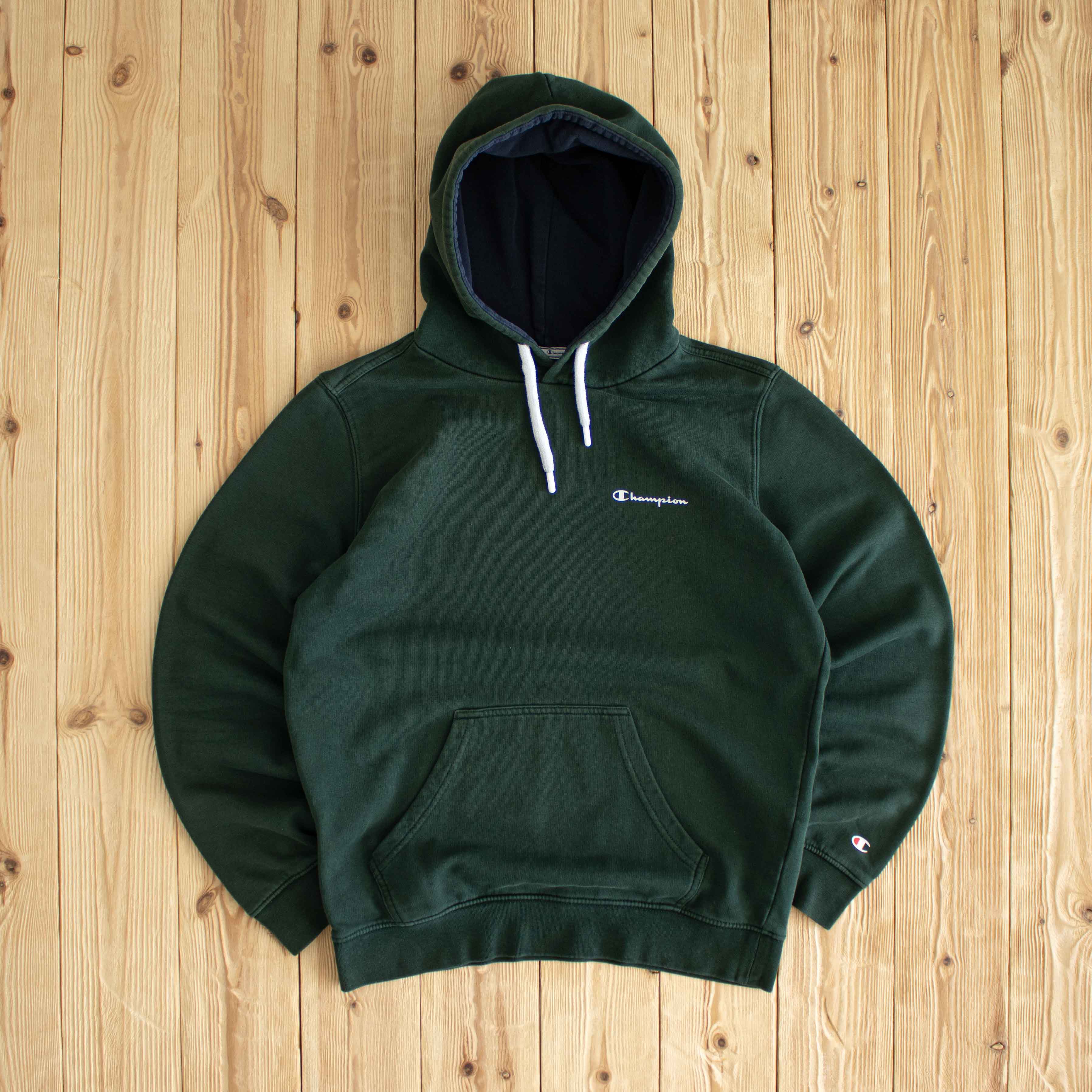(S) Champion Essential Hoodie Green