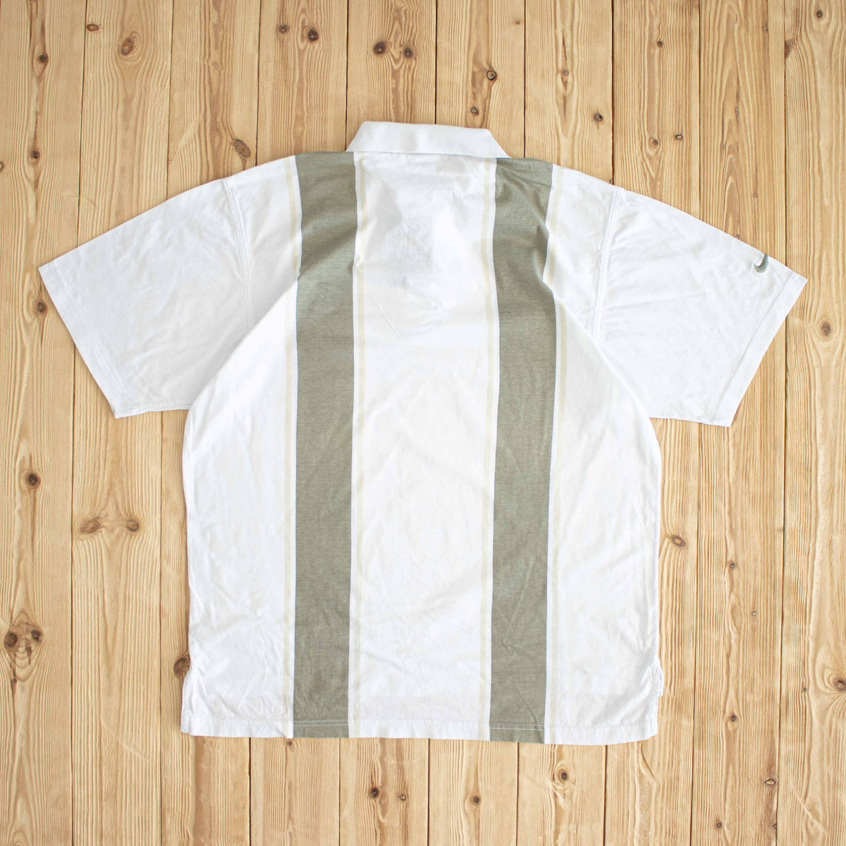 (L) Nike Vintage Embroidered Polo T-Shirt White