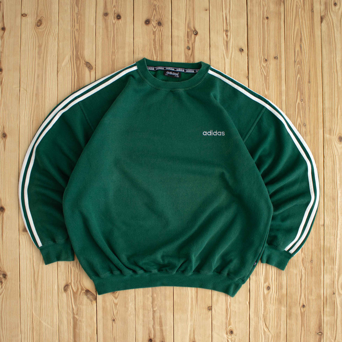 (L) Adidas Vintage Embroidered Sweatshirt Green