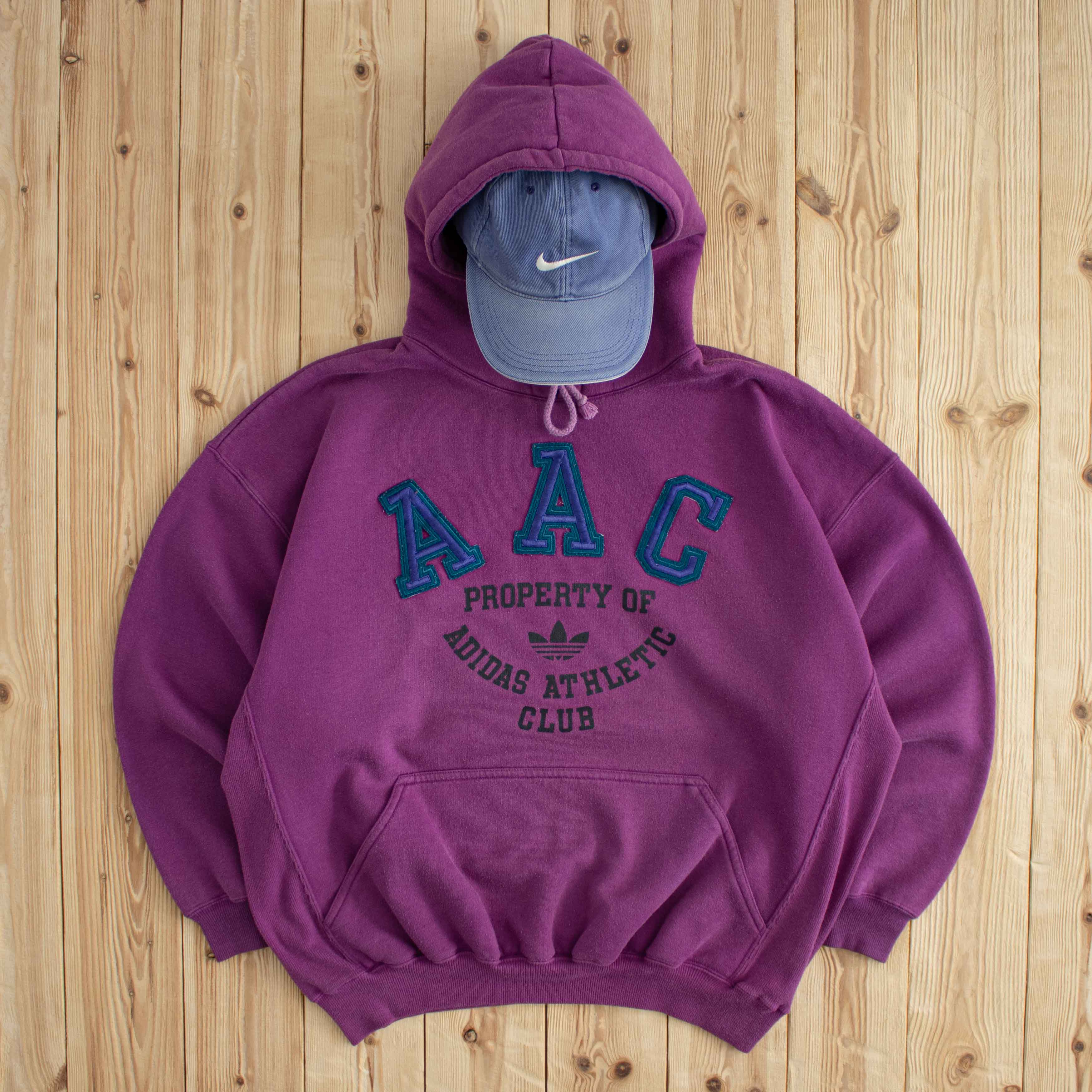 (L) Vintage Adidas Athletic Club Embroidered Hoodie