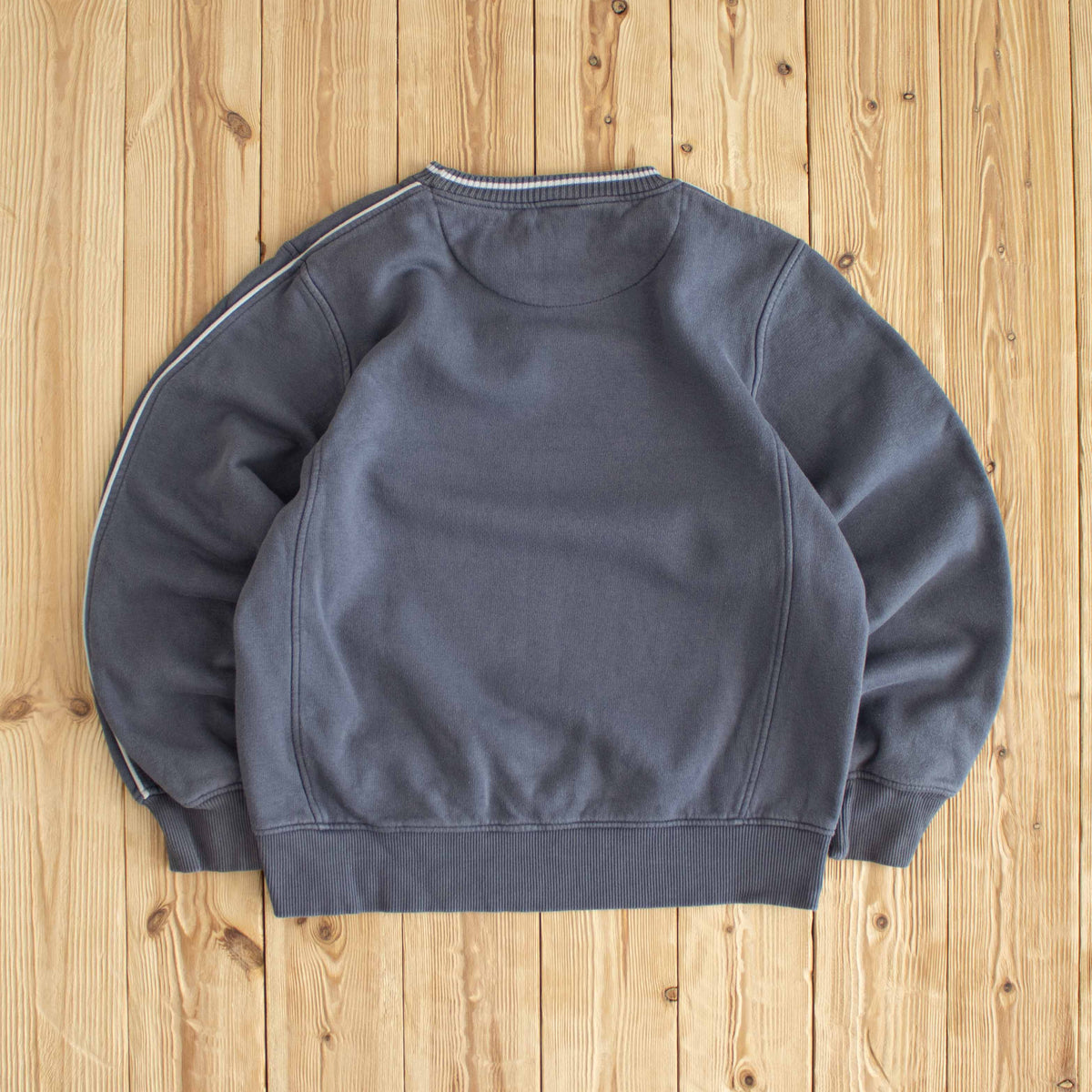 (S) Nike Swoosh Vintage Embroidered Sweatshirt Blue Gray