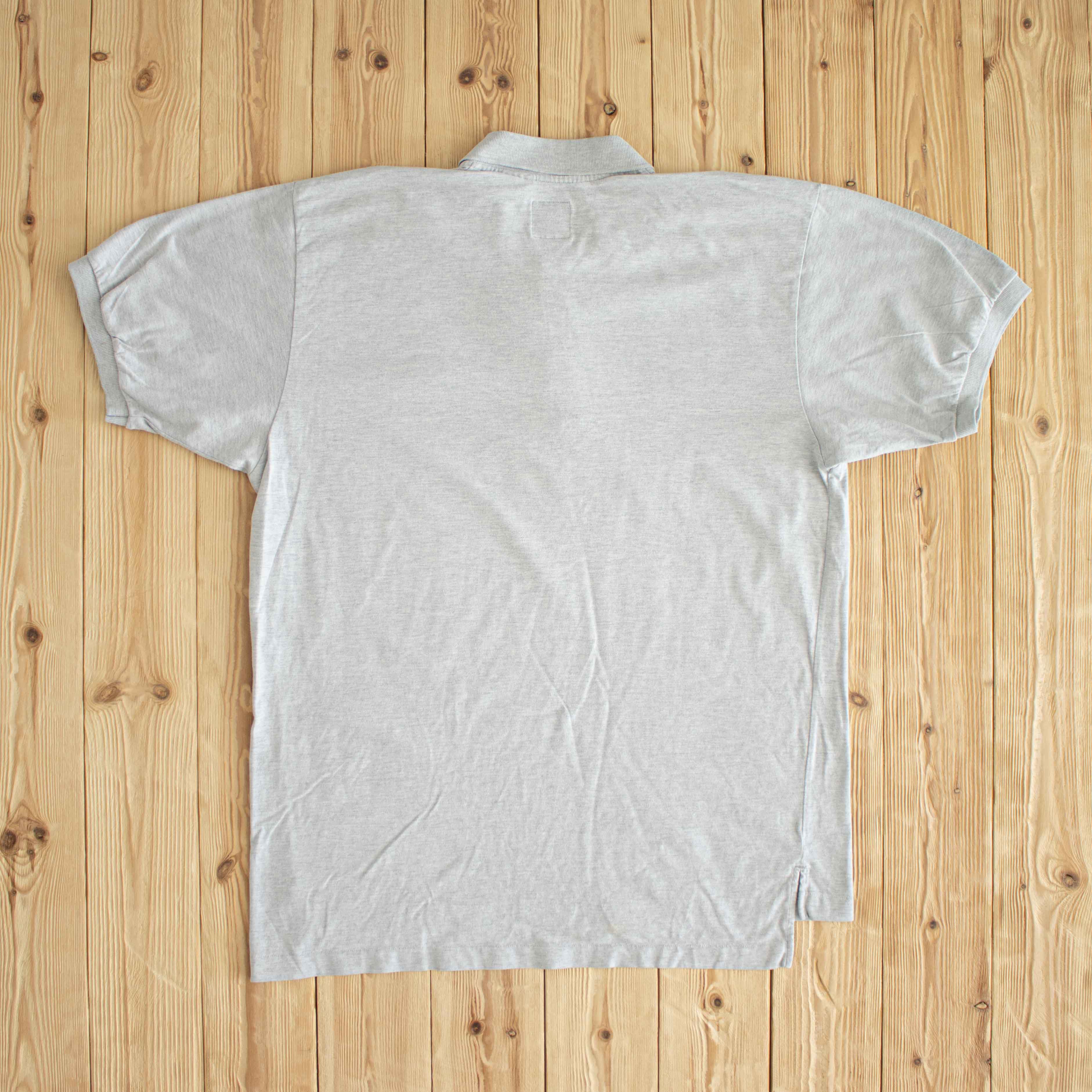 (L/XL) Nike Vintage Embroidered Polo T-Shirt Gray