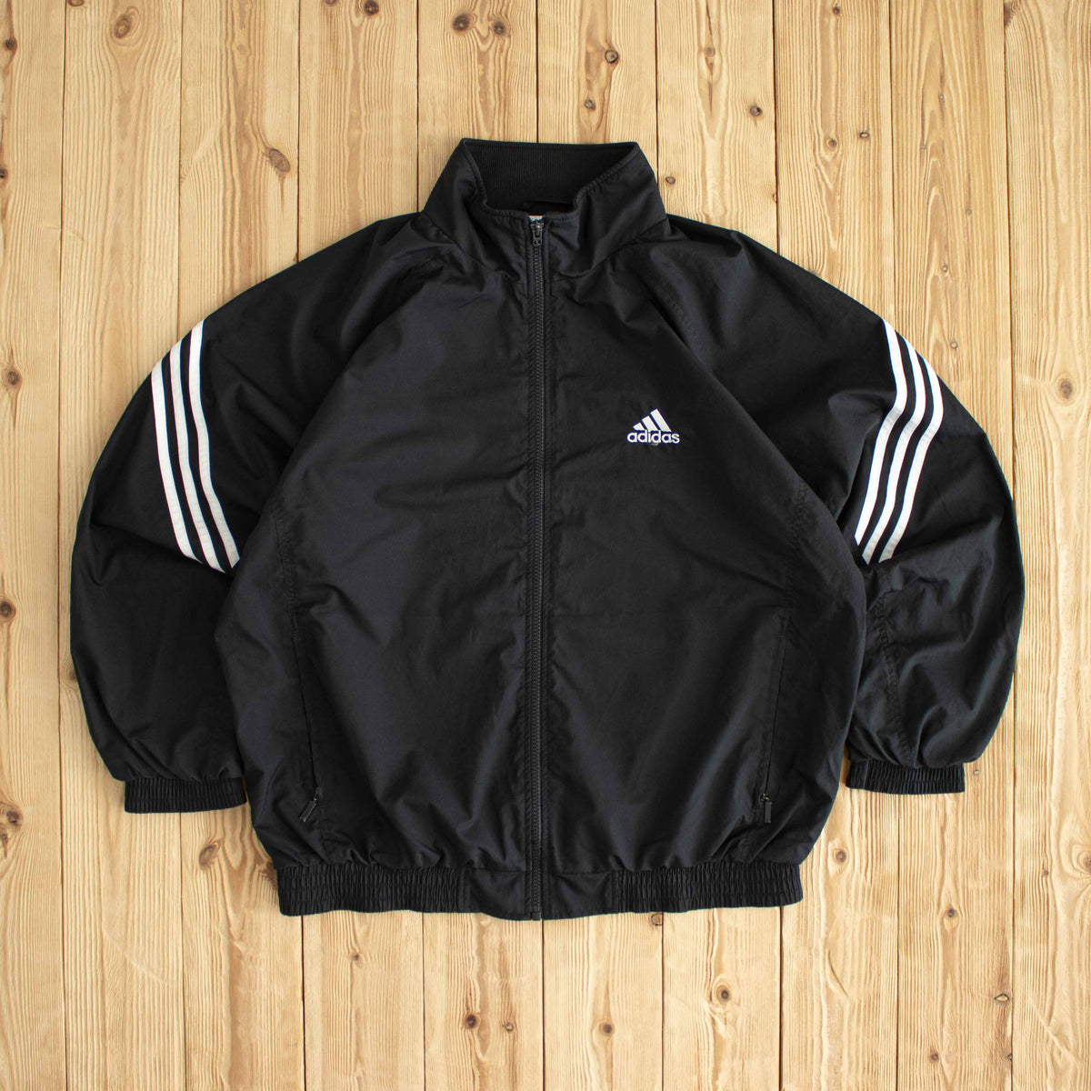 (M/L) Adidas Vintage Essential Embroidered Jacket Black