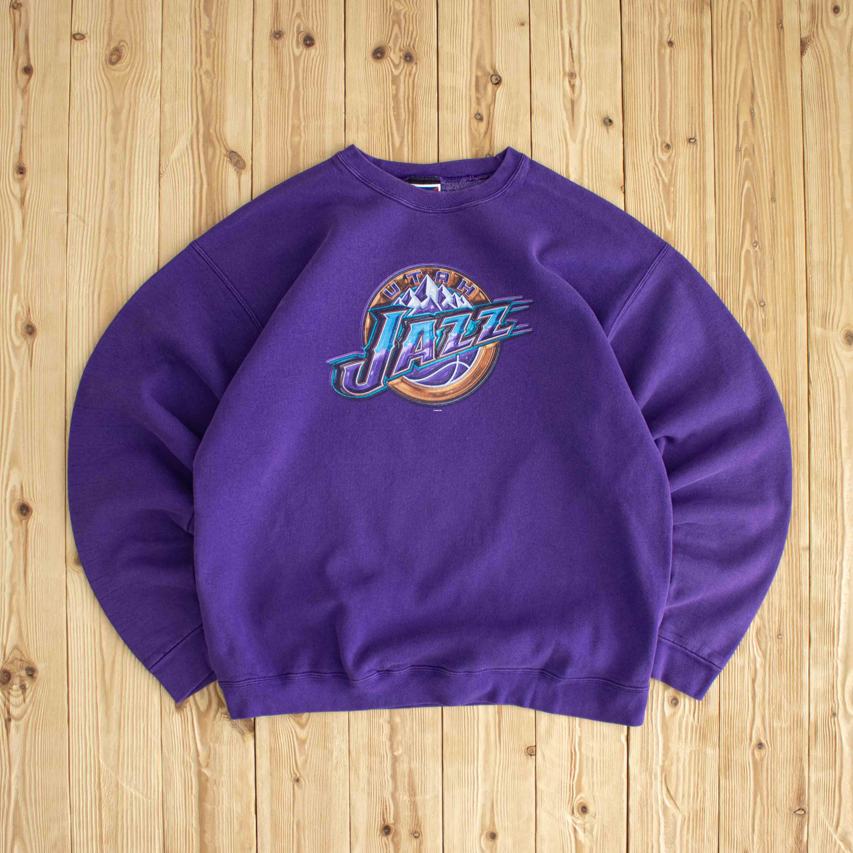 (M/L) Pro Player Utah Jazz Vintage Sweatshirt Purple