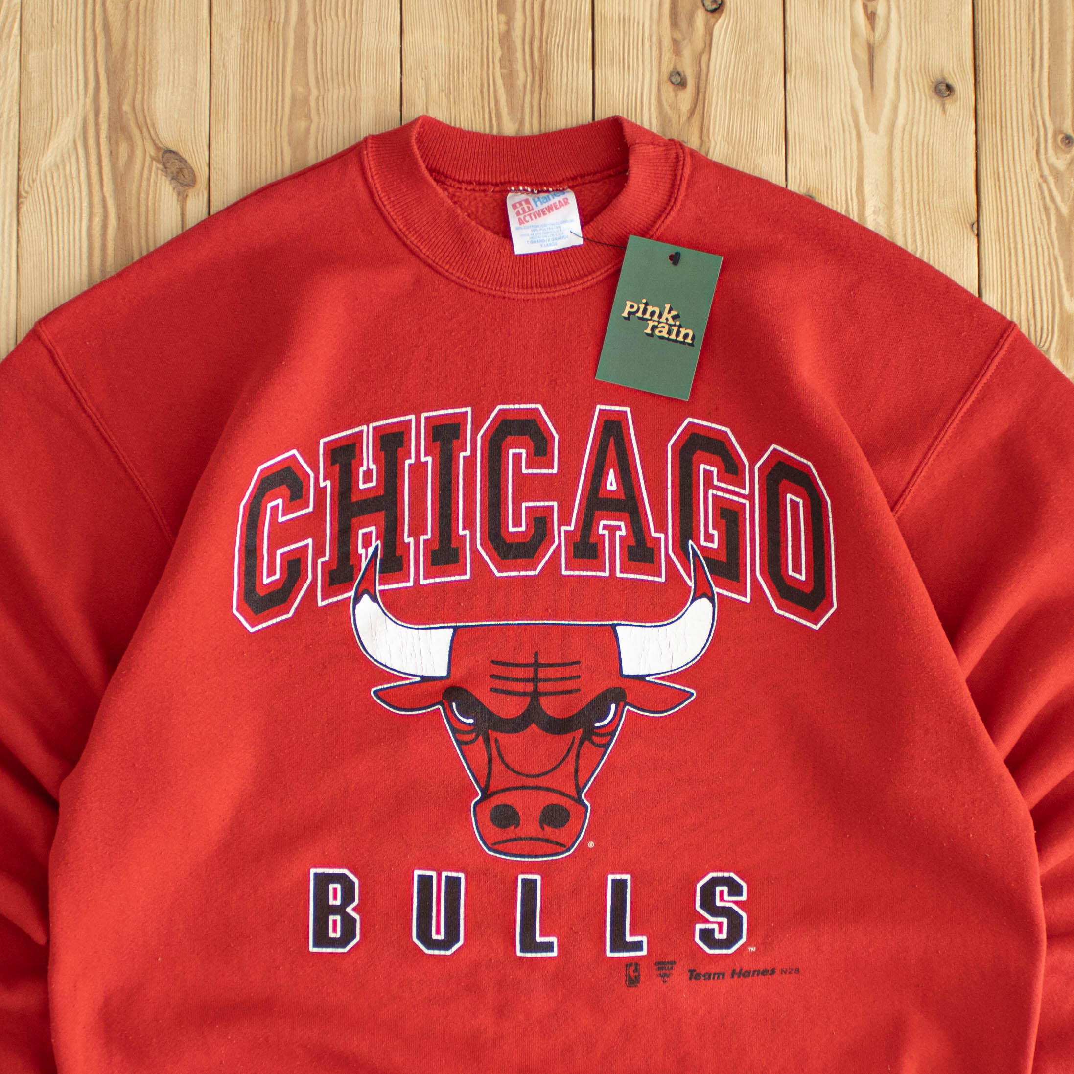 (L) Chicago Bulls Vintage Sweatshirt Red