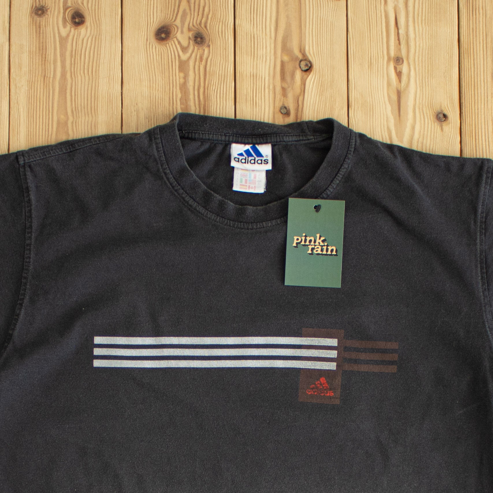 (L) Adidas Vintage T-Shirt Gray