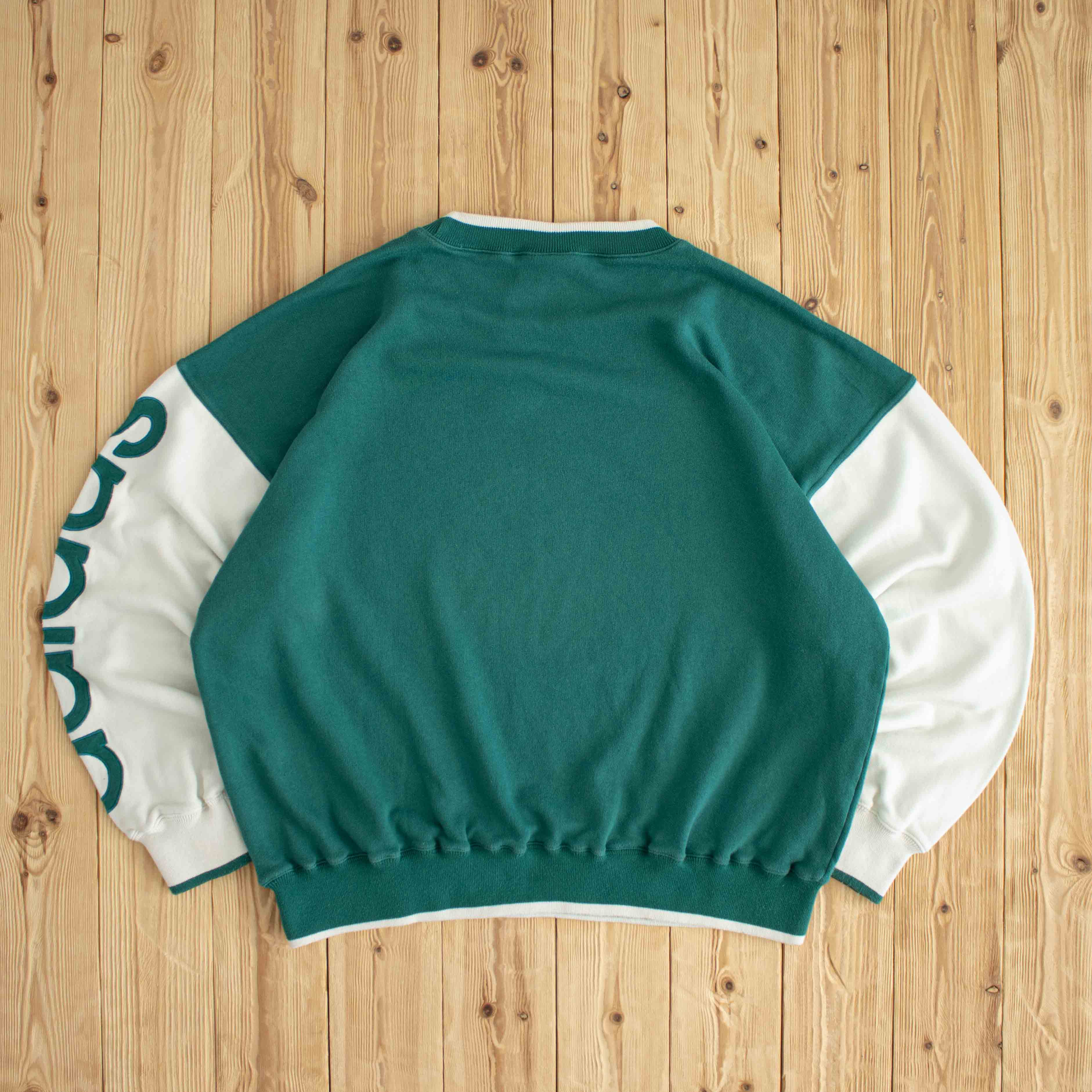 (XL) Adidas Mode + Sport Vintage Embroidered Sweatshirt Green
