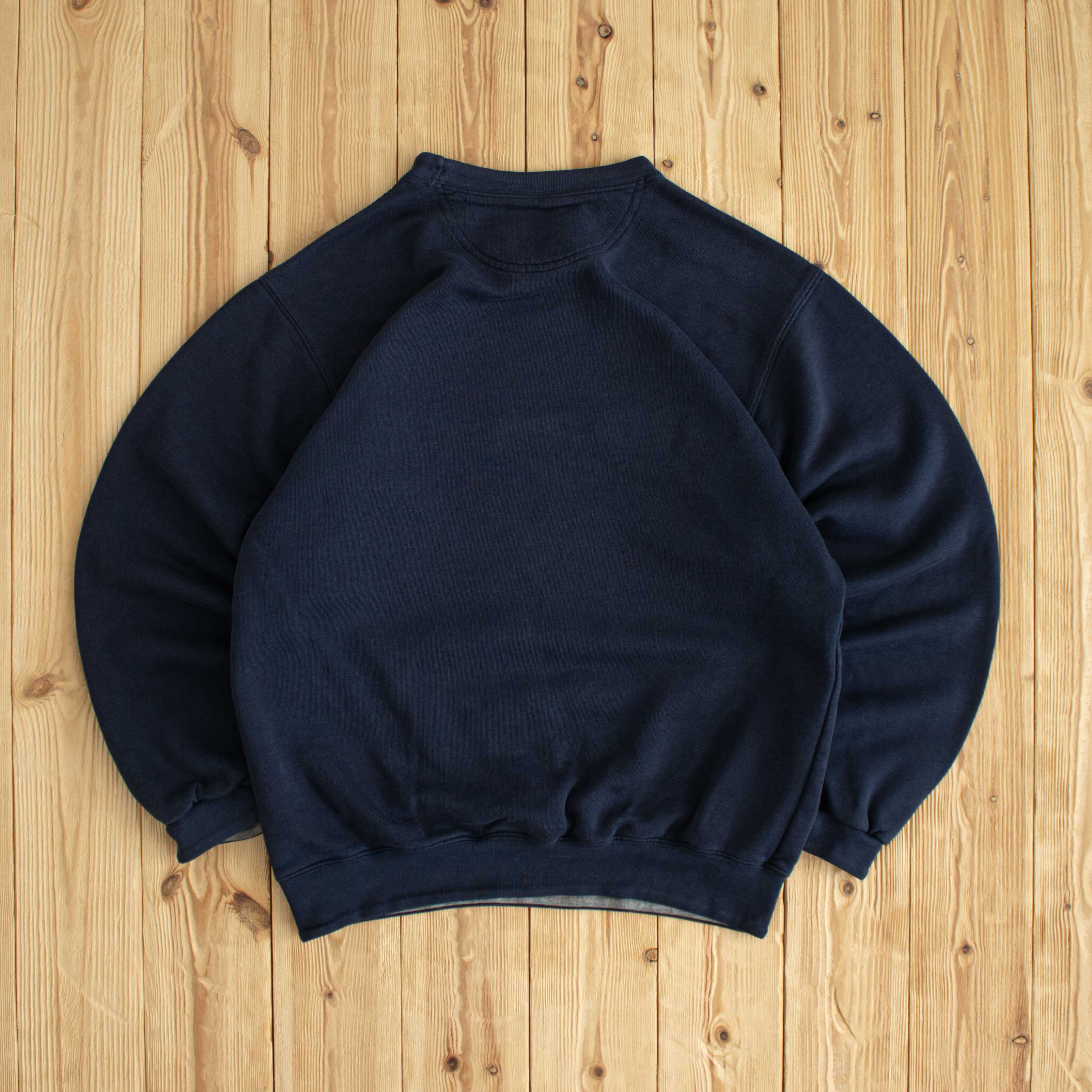 (M) Champion Vintage Embroidered Sweatshirt Blue