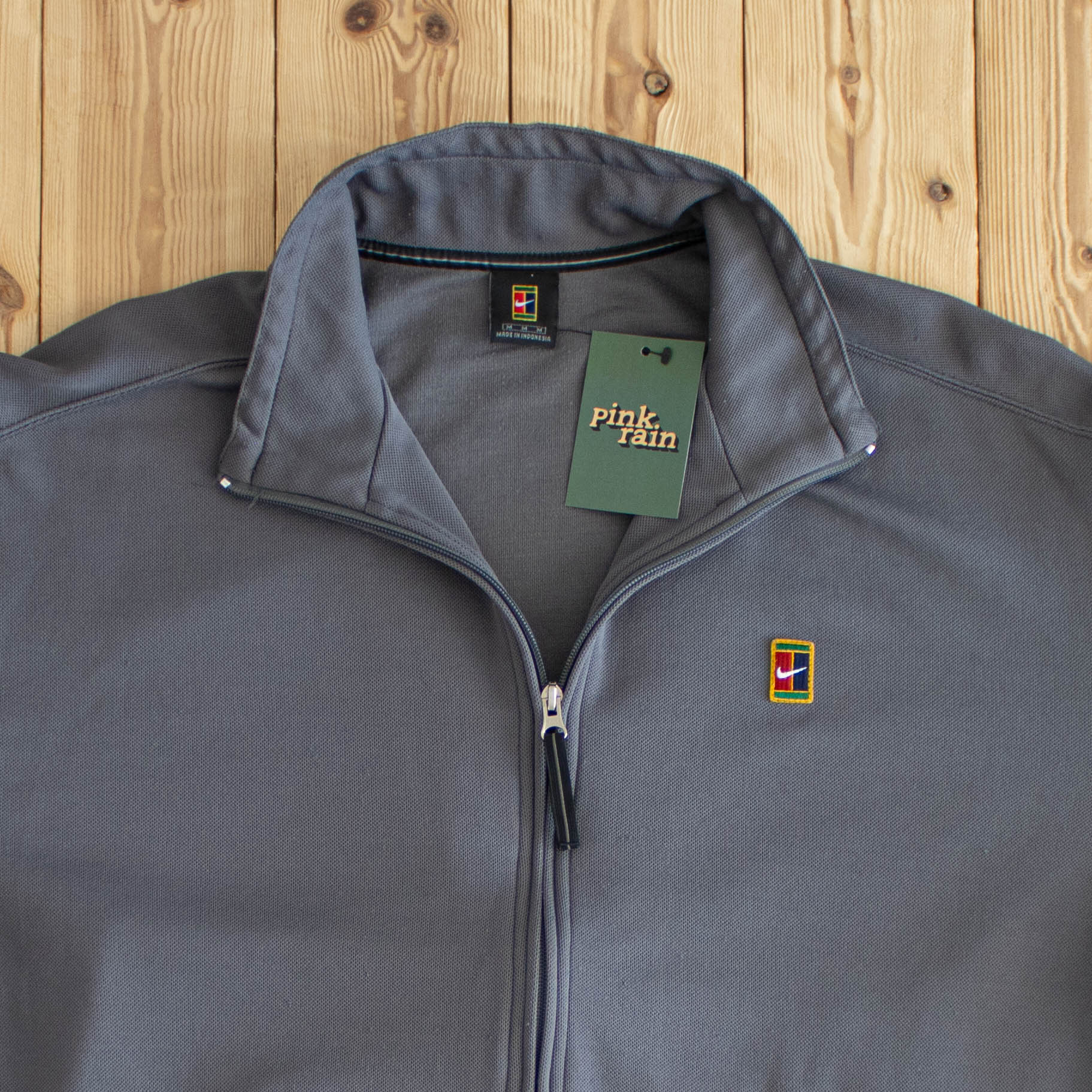 (XL) Nike Vintage Embroidered Full-Zip Jacket/Sweatshirt Gray