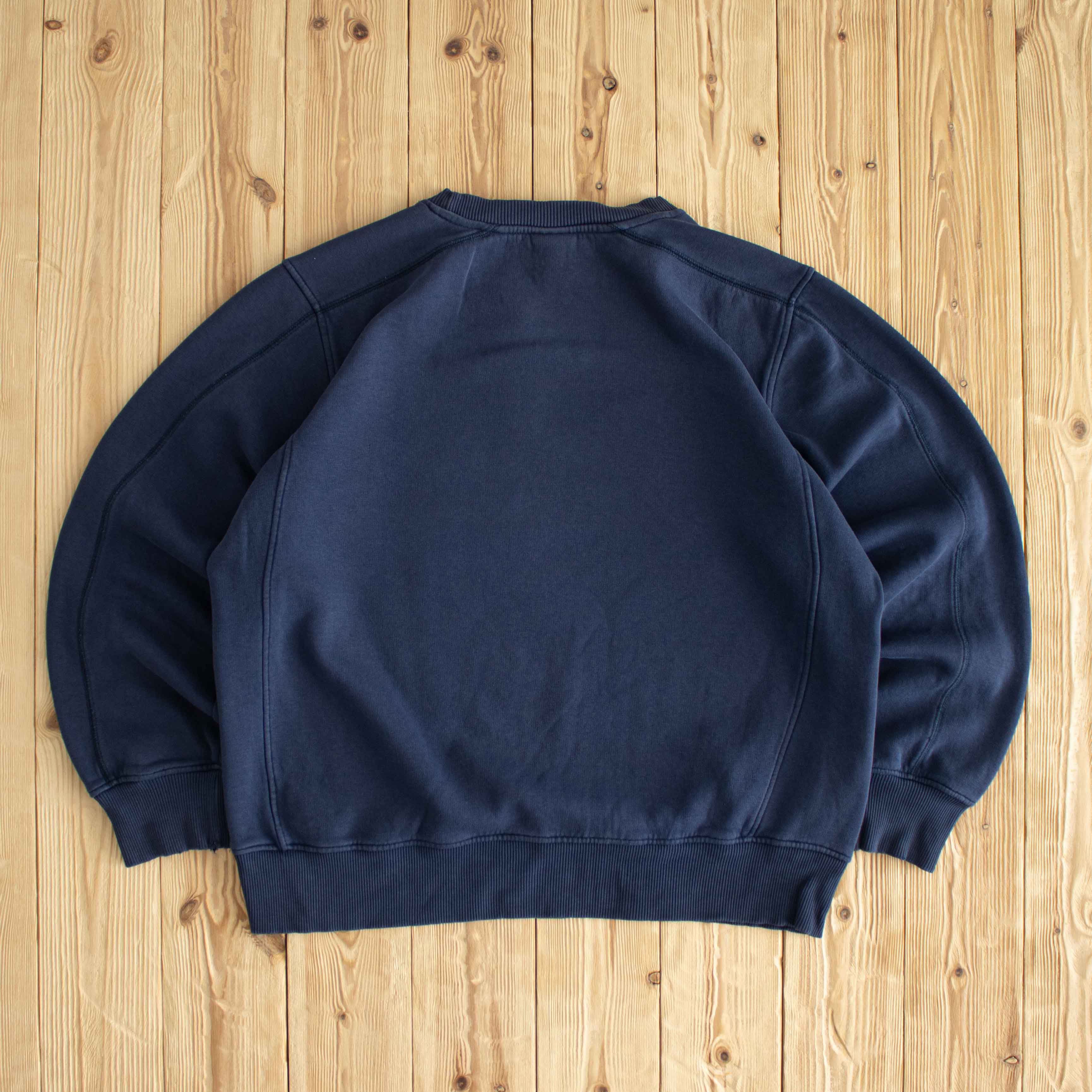 (M) Nike Swoosh Vintage Embroidered Sweatshirt Blue