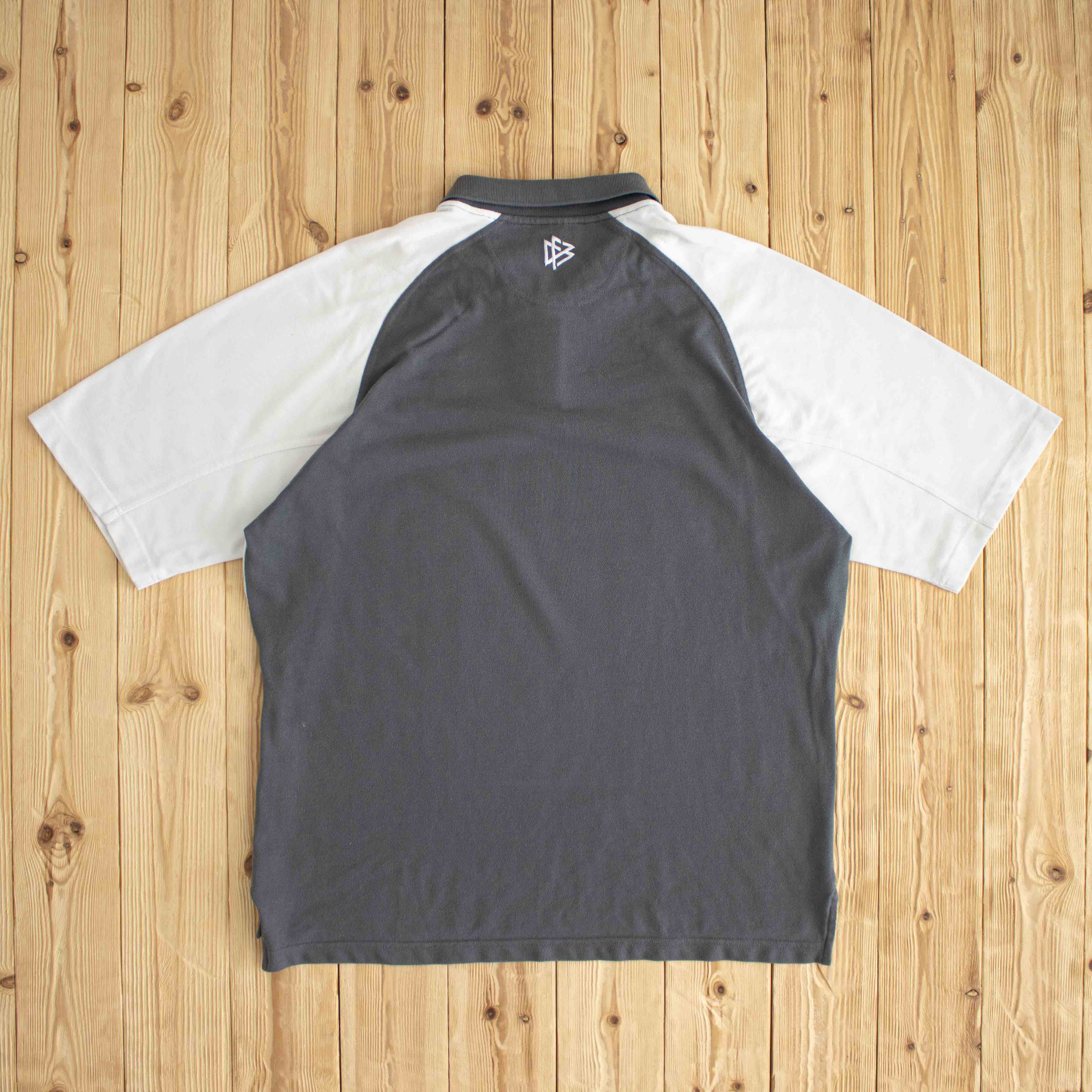 (XL) Adidas Deutscher Fussball-Bund Vintage Embroidered Polo T-Shirt Gray